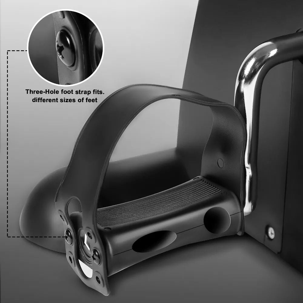 Under Desk Elliptical Machine Compact Under Desk Bike Pedal Exerciser with Electronic Display, Mini Portable Foot Cycle