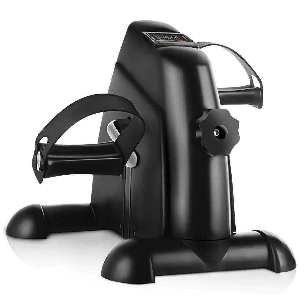 Under Desk Elliptical Machine Compact Under Desk Bike Pedal Exerciser with Electronic Display, Mini Portable Foot Cycle