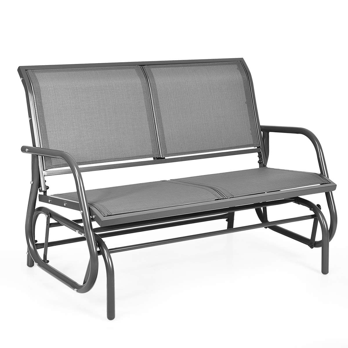 SUGIFT Swing Glider Chair 48 Inch Loveseat Rocker Lounge Backyard
