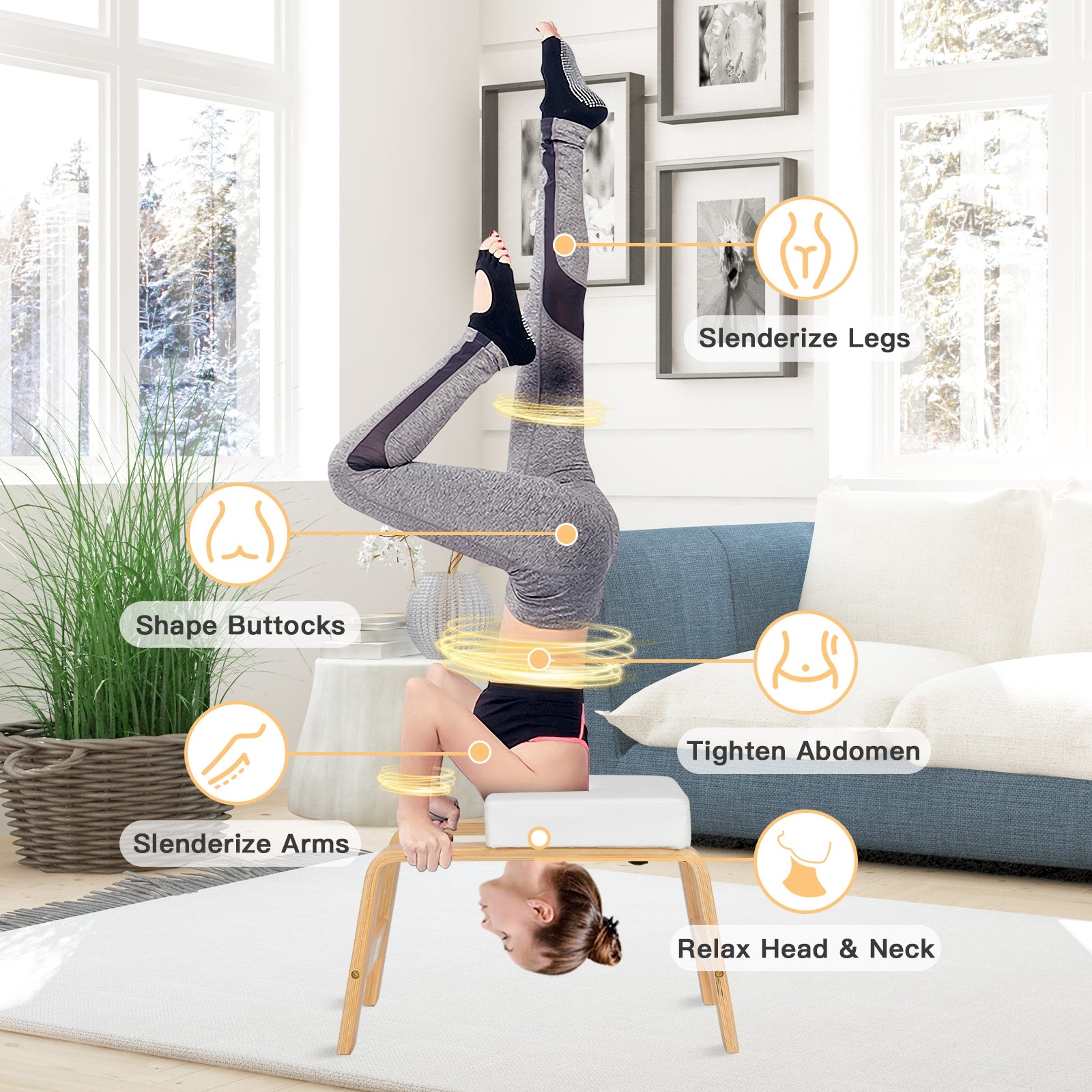 Yoga Headstand Bench Thick Pad for Relieve Fatigue and Body Building