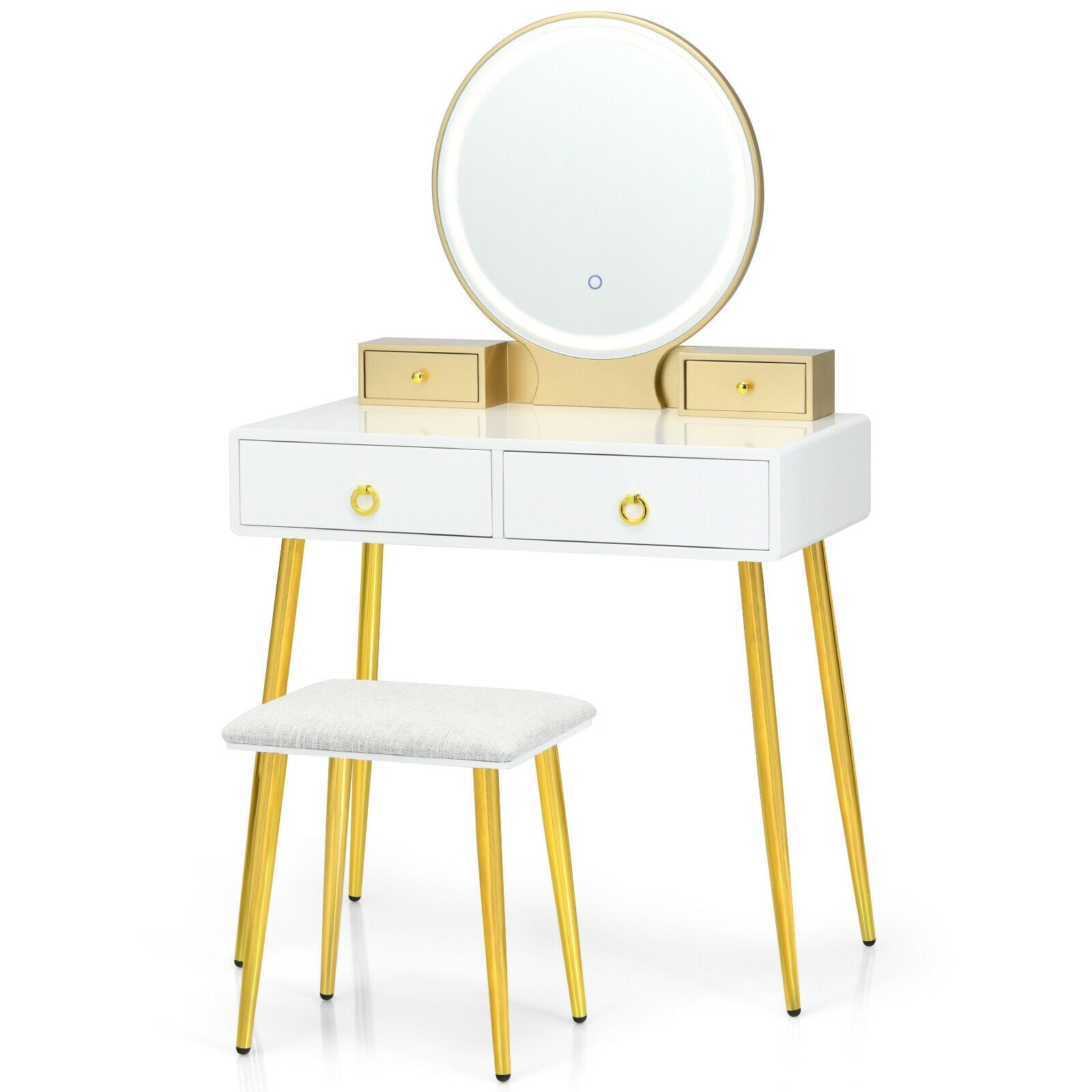 SUGIFT Vanity Table Set with Mirror