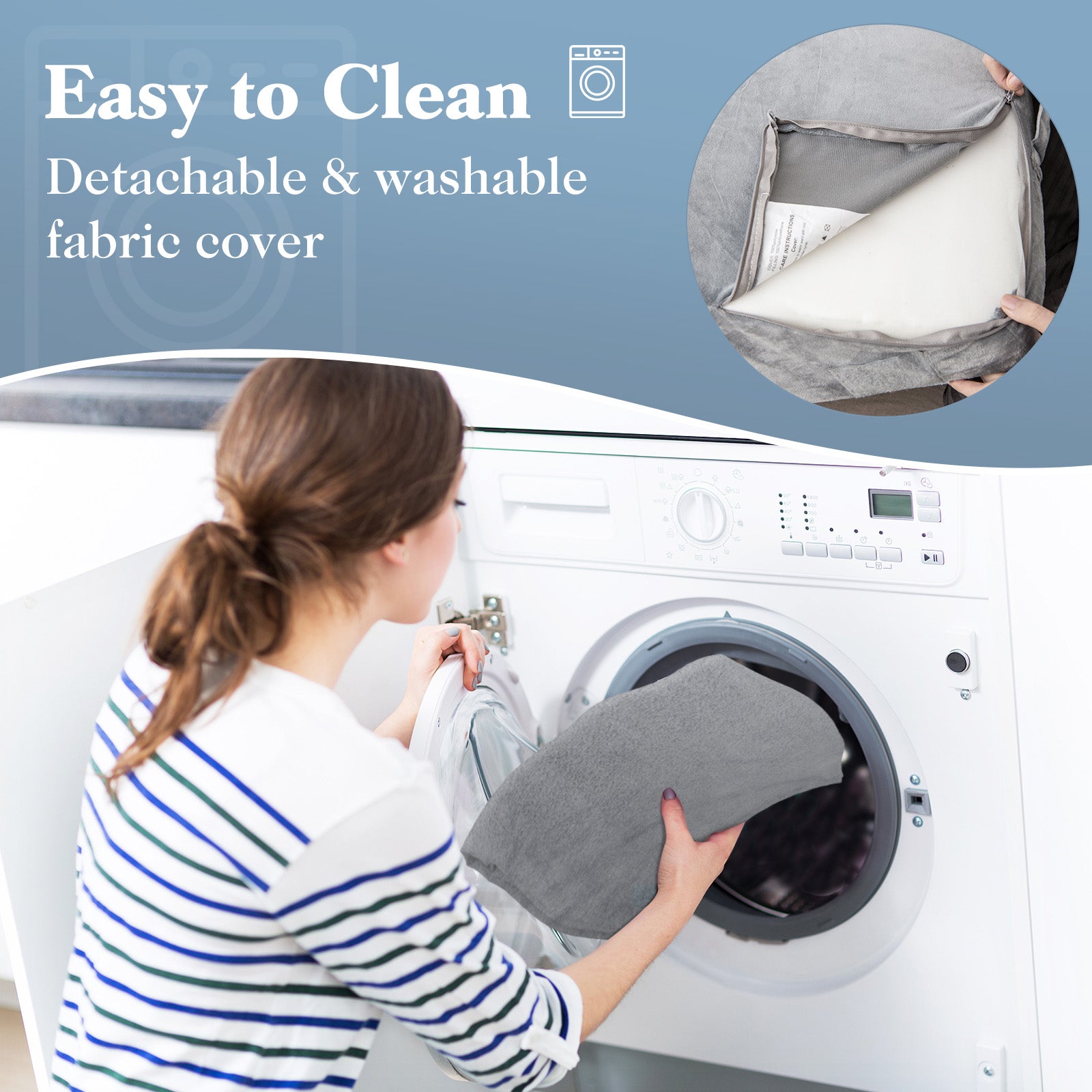 3 Pieces Bed Wedge Pillow Set with Air Memory Foam