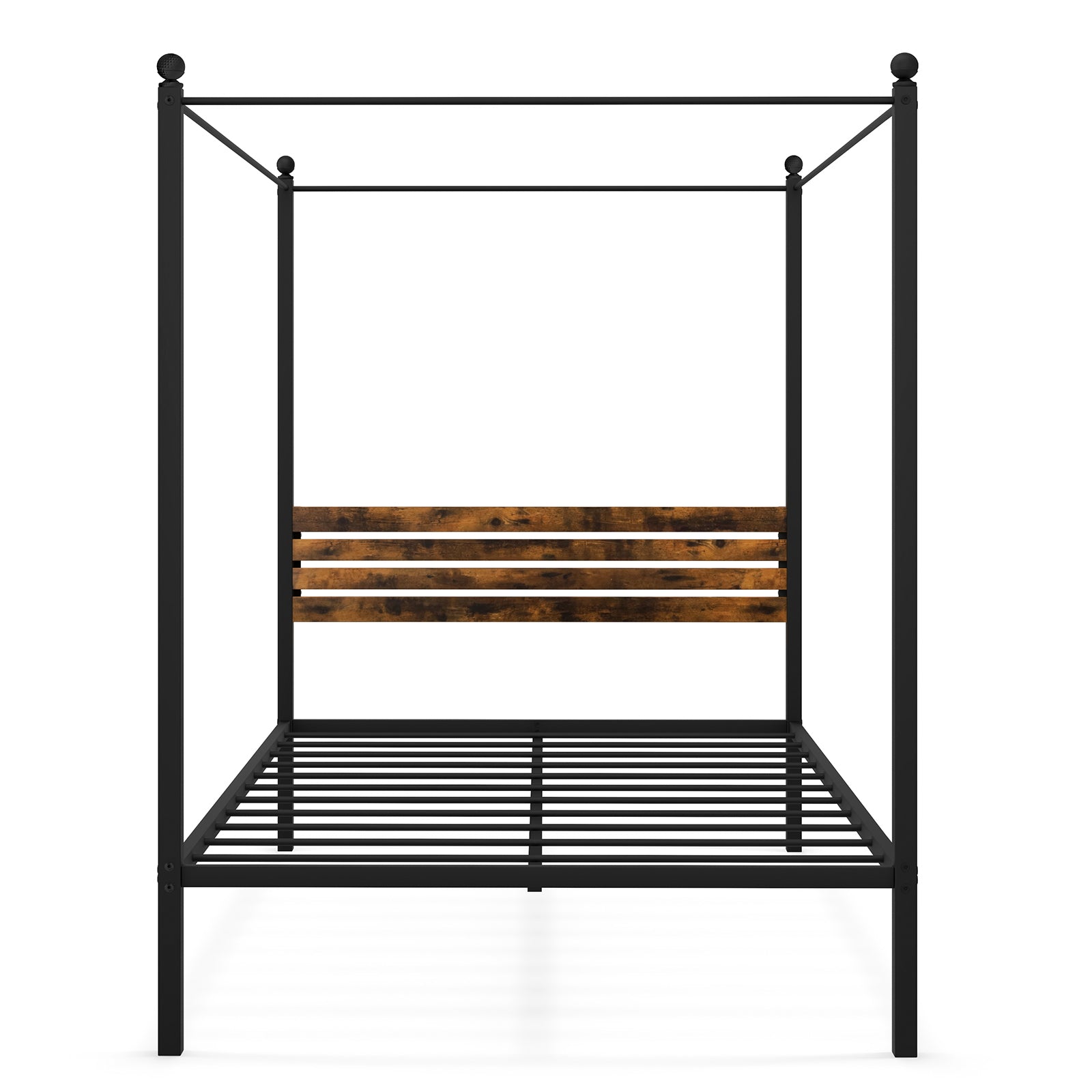 SUGIFT Full Canopy Bed Frame with Under Bed Storage