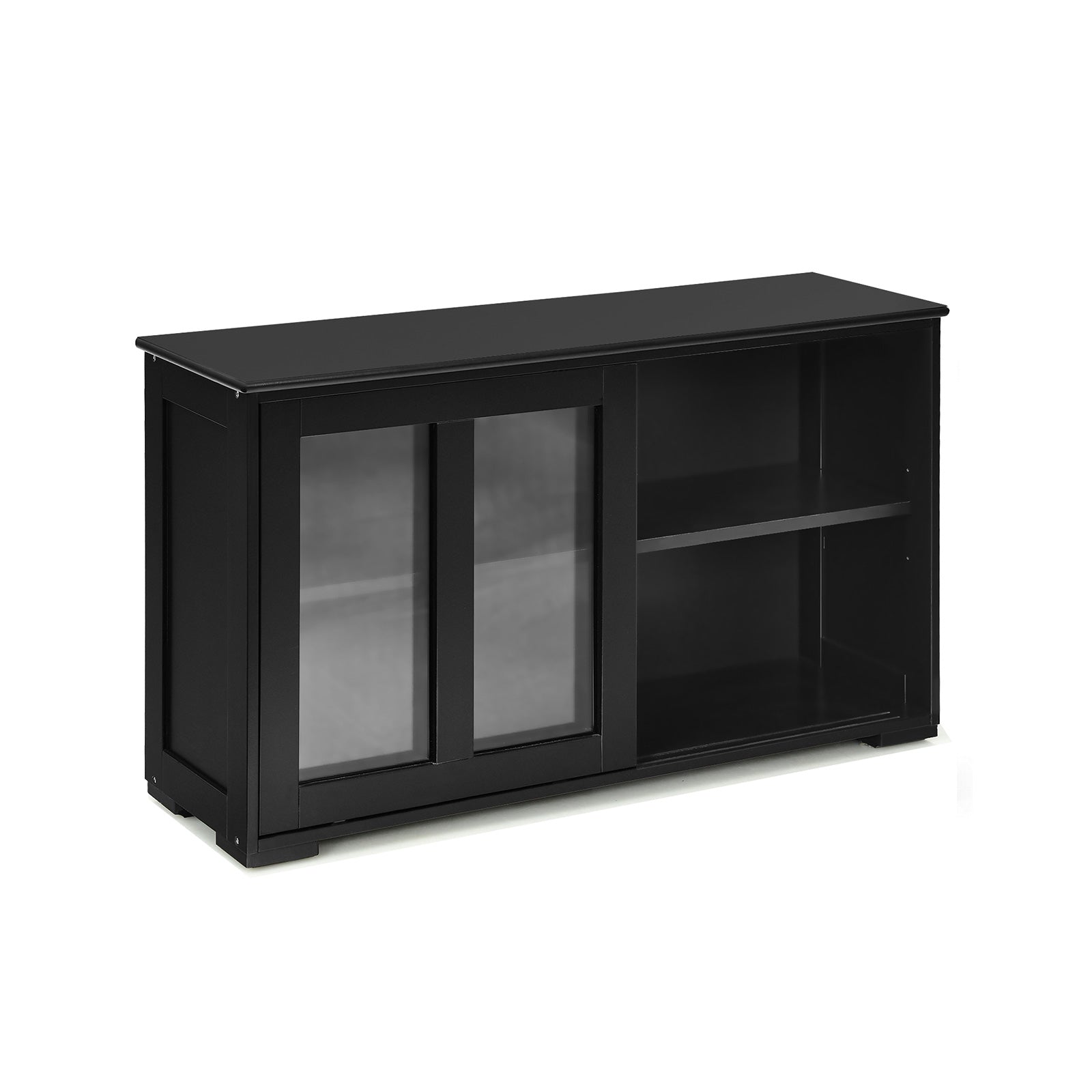 SUGIFT Sideboard Buffet Cupboard Storage Cabinet with Sliding Door