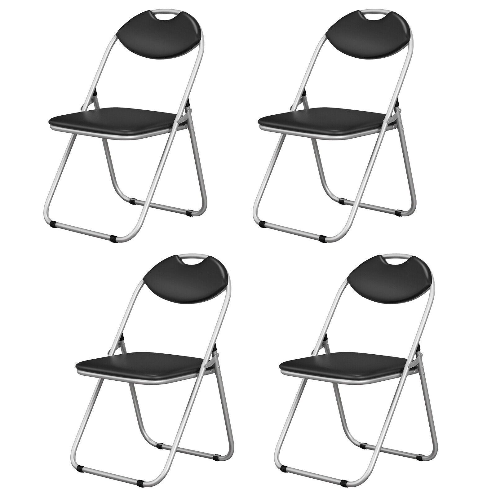SUGIFT 4/6 Pieces Portable Folding Dining Chairs Set with Carrying Handles