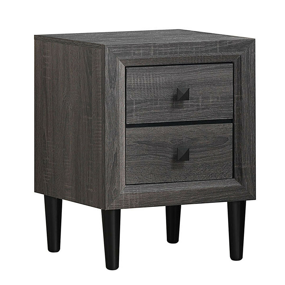 SUGIFT Multipurpose Retro Bedside Nightstand with 2 Drawers
