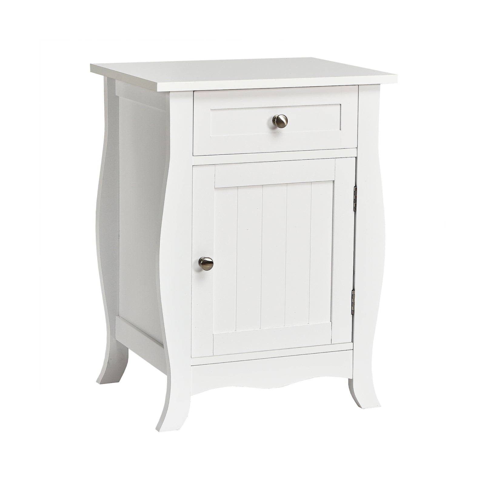 SUGIFT Wooden Accent End Table with Drawer Storage Cabinet Nightstand