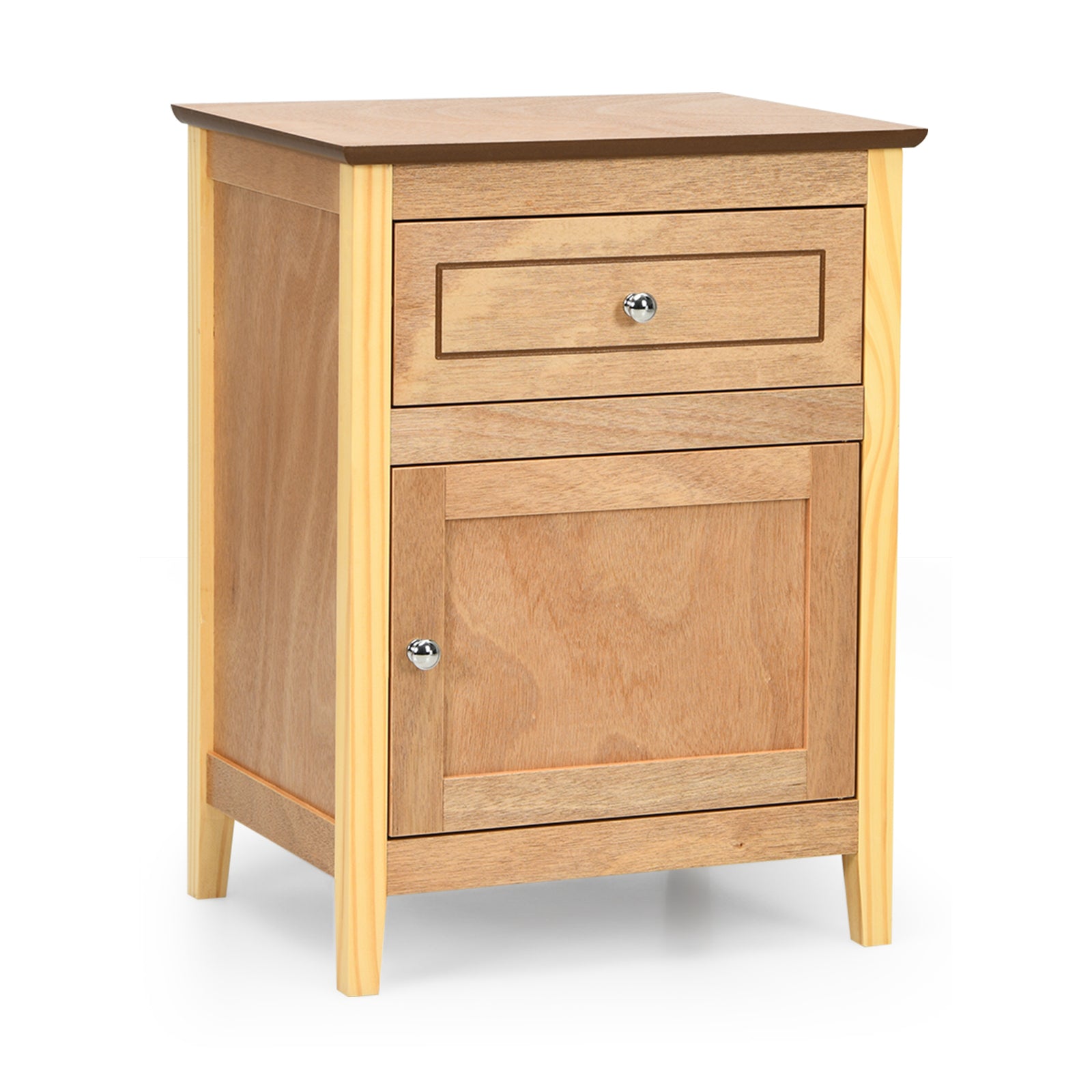 SUGIFT 2-Tier Accent Table with Spacious Tabletop