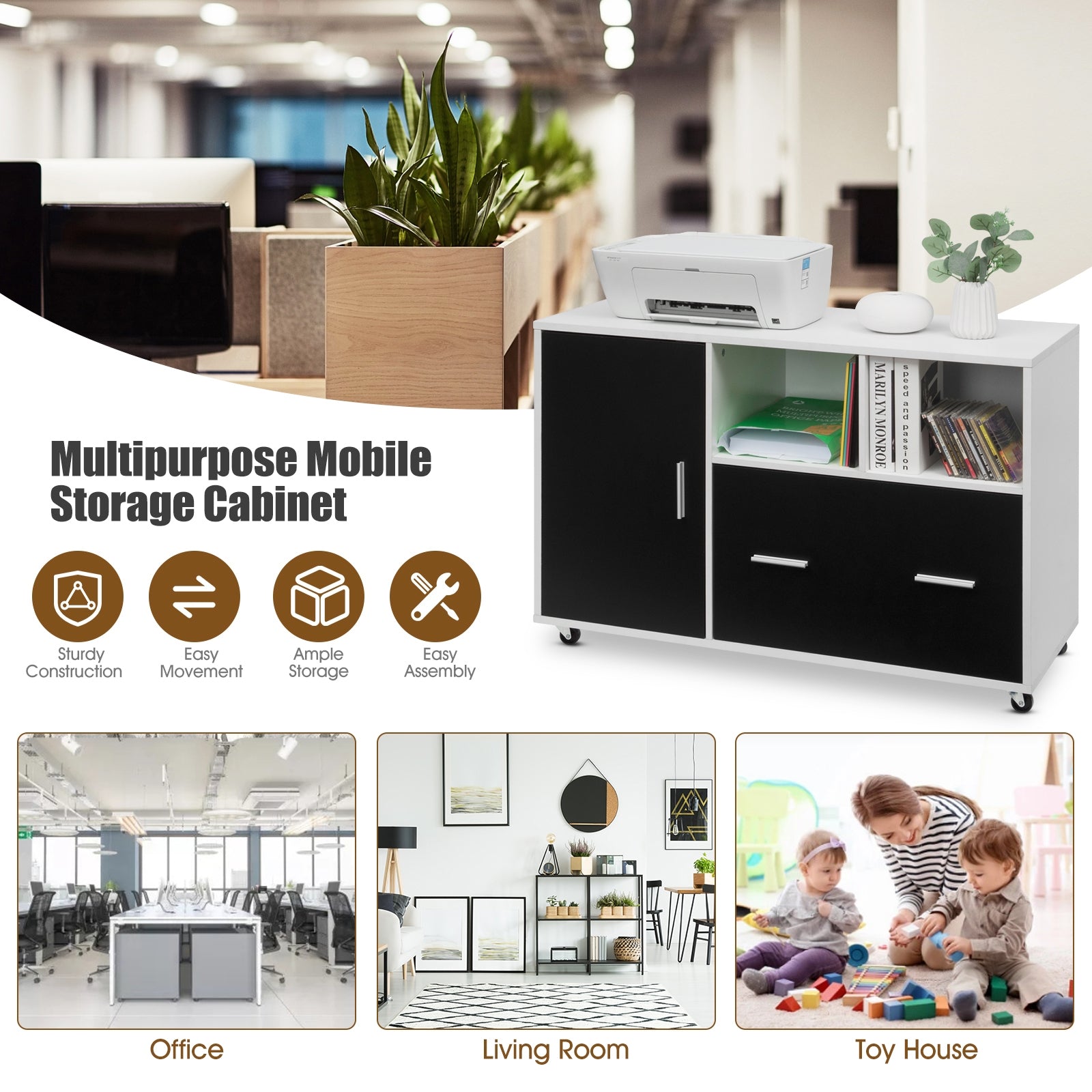 Lateral Mobile File Storage Cabinet – SUGIFT