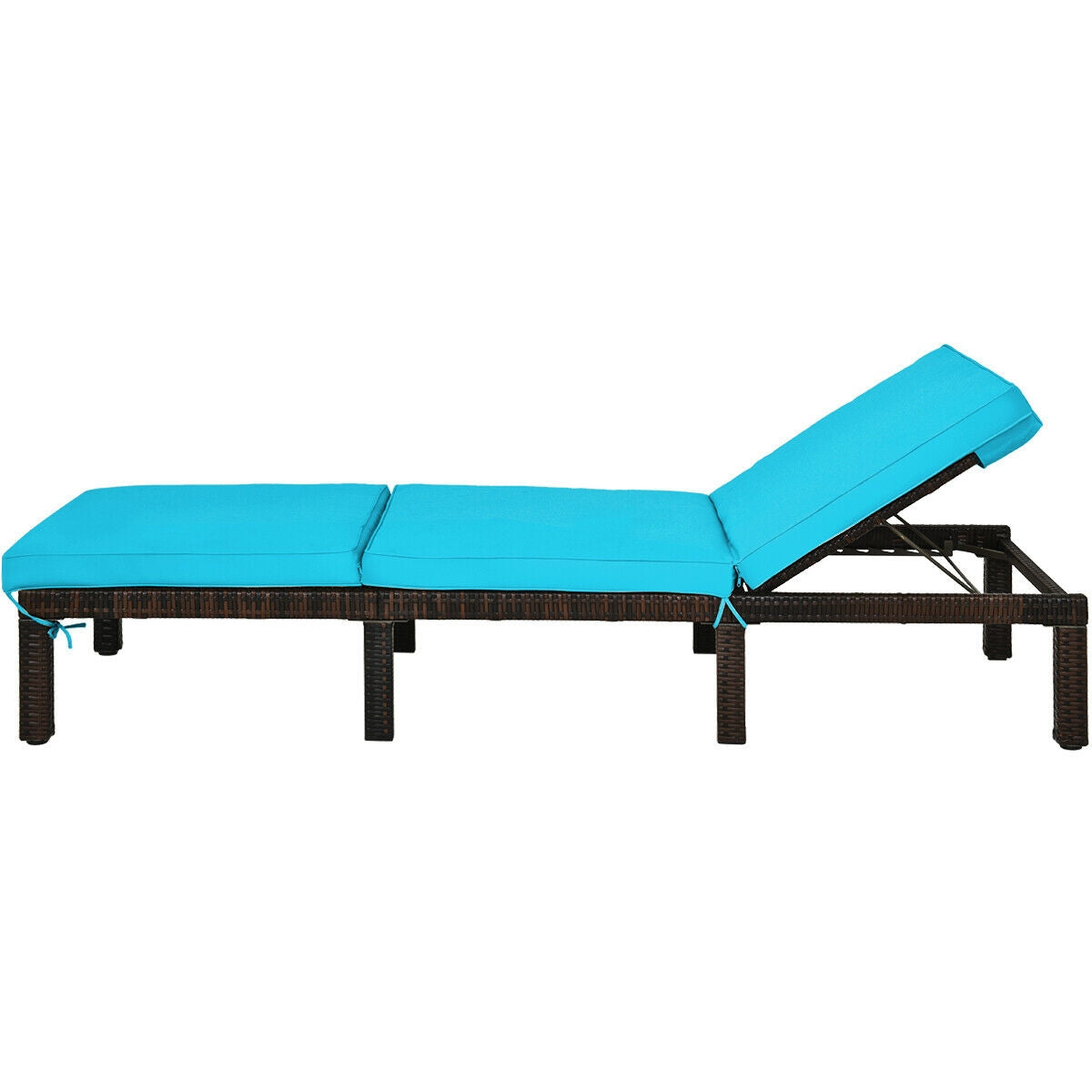 SUGIFT Paito Wicker Chaise Lounger with Adjustable Backrest