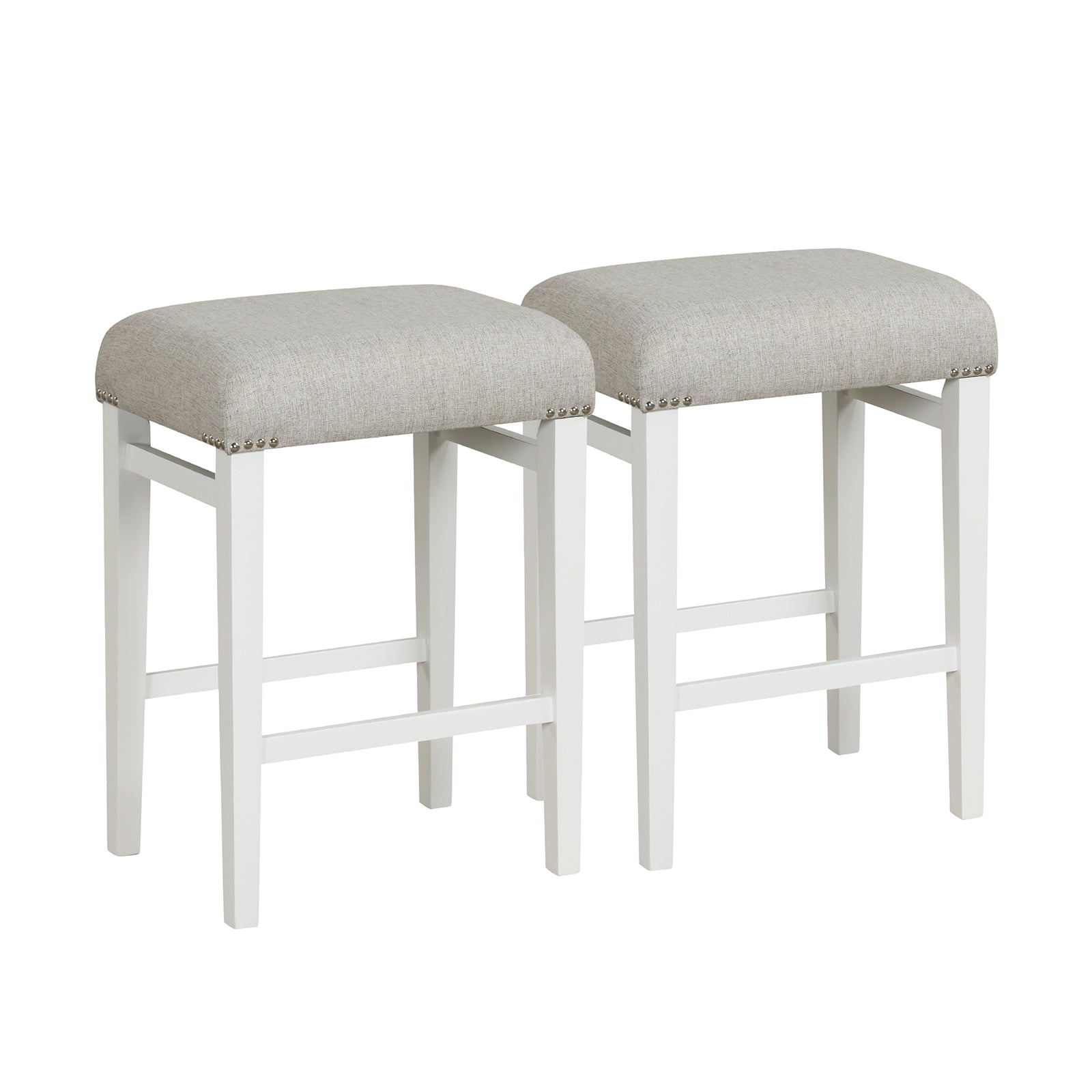 2 Pieces 29.5 Inch Backless Barstools with Padded Seat Cushions-29.5 inches
