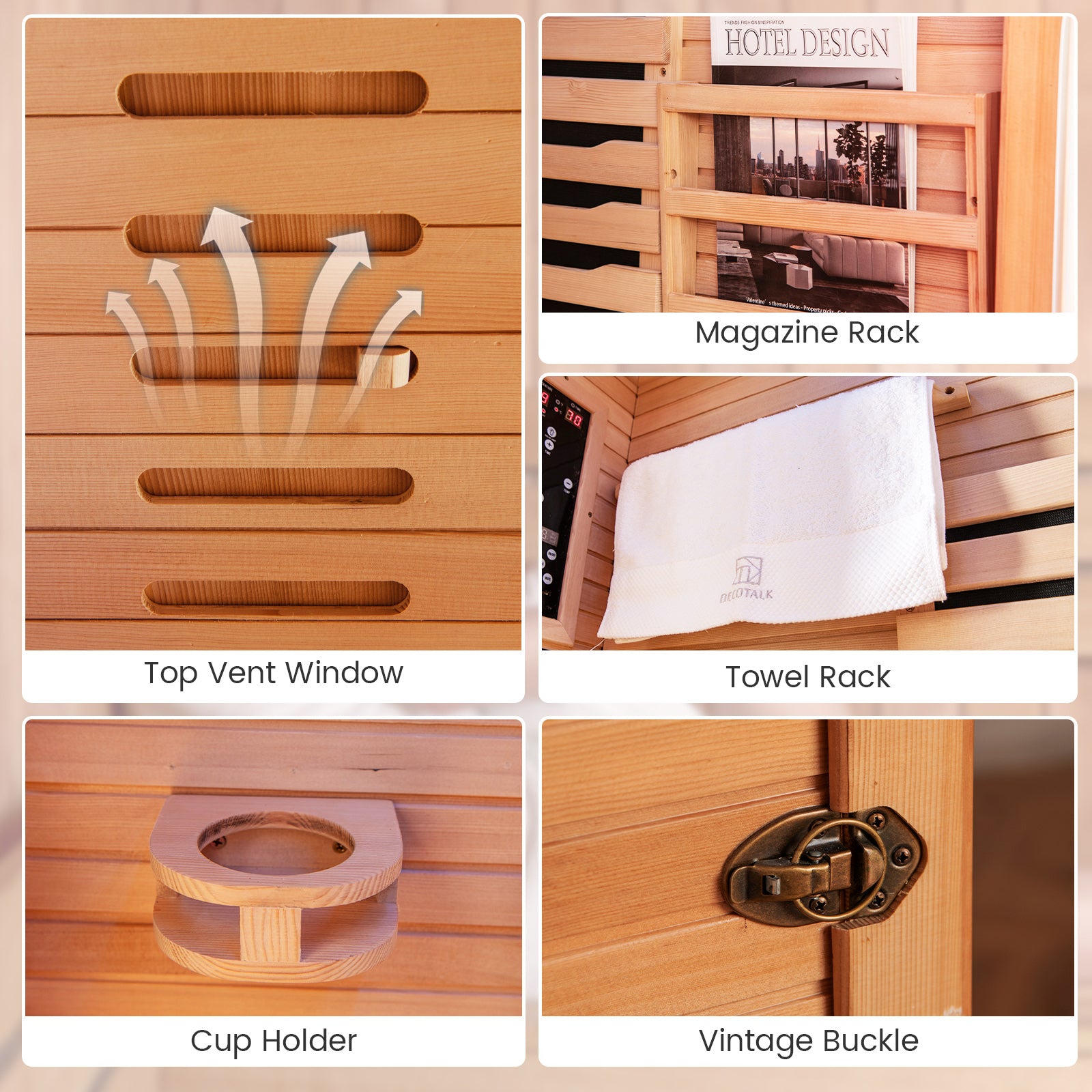 2024 New Model Single Person Far Infrared Wooden Sauna for Home