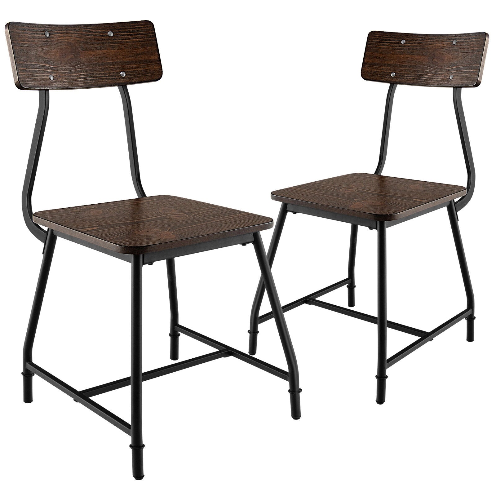 SUGIFT 2 Pieces Mid Century Modern Dining Chairs with Open Back