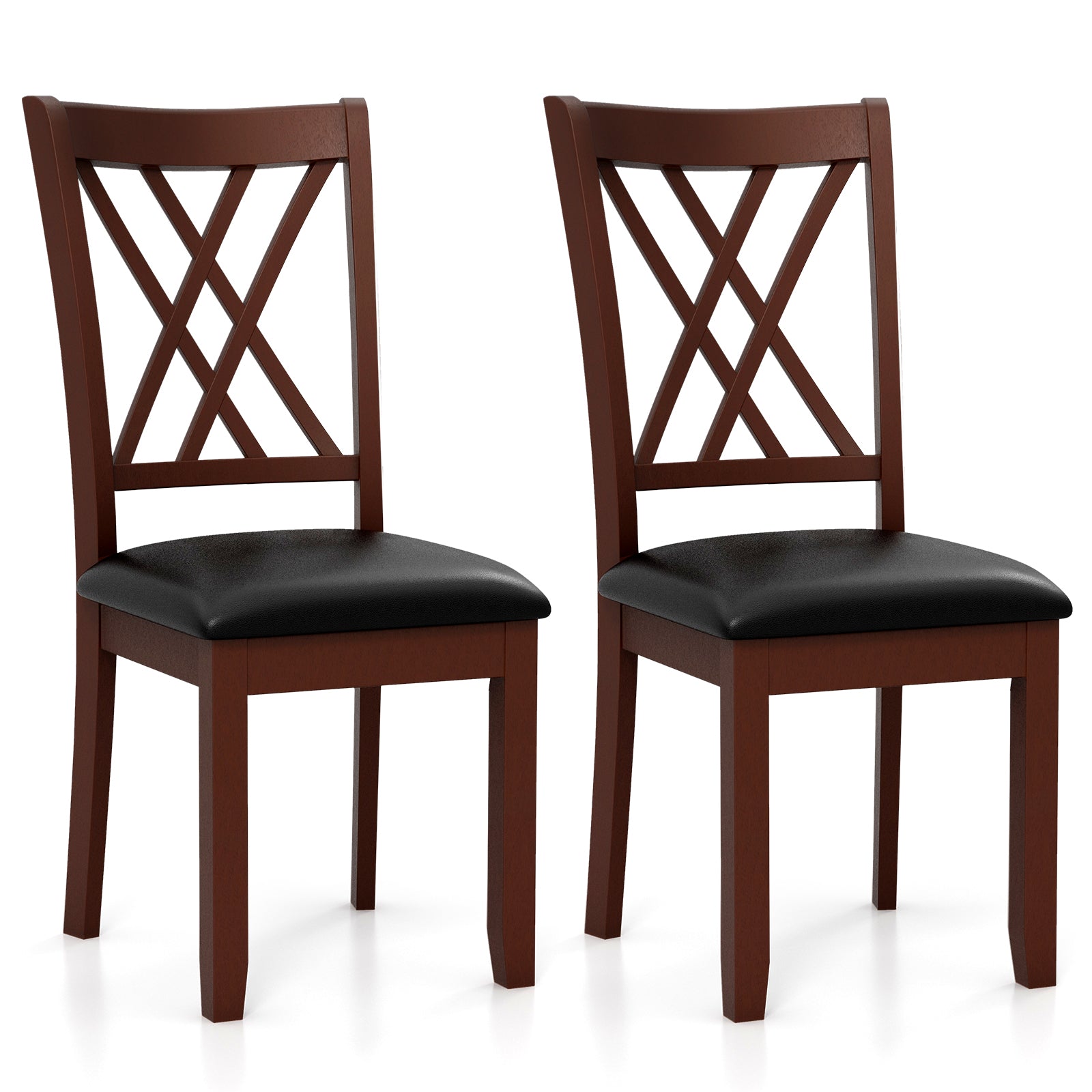 SUGIFT Set of 2 Dining Chair with Backrest and Padded Seat