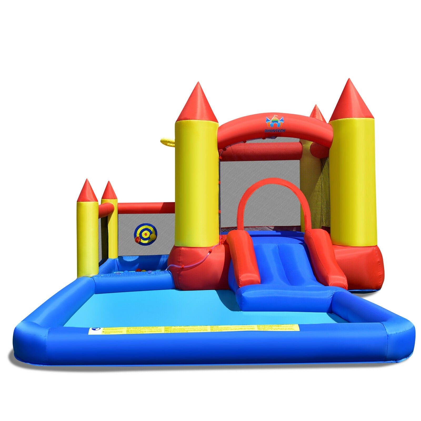 SUGIFT Inflatable Water Slide Castle Kids Bounce House with 480W Blower