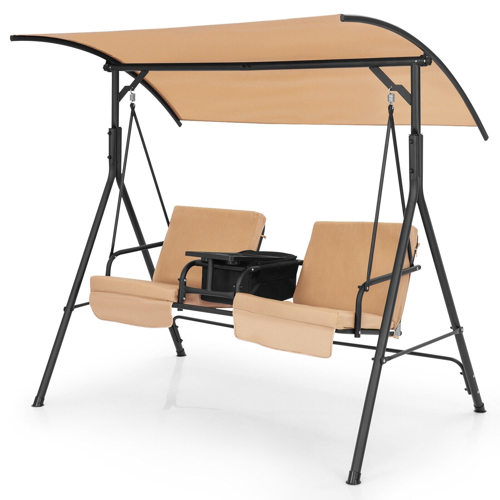 SUGIFT Porch Swing Chair with Adjustable Canopy
