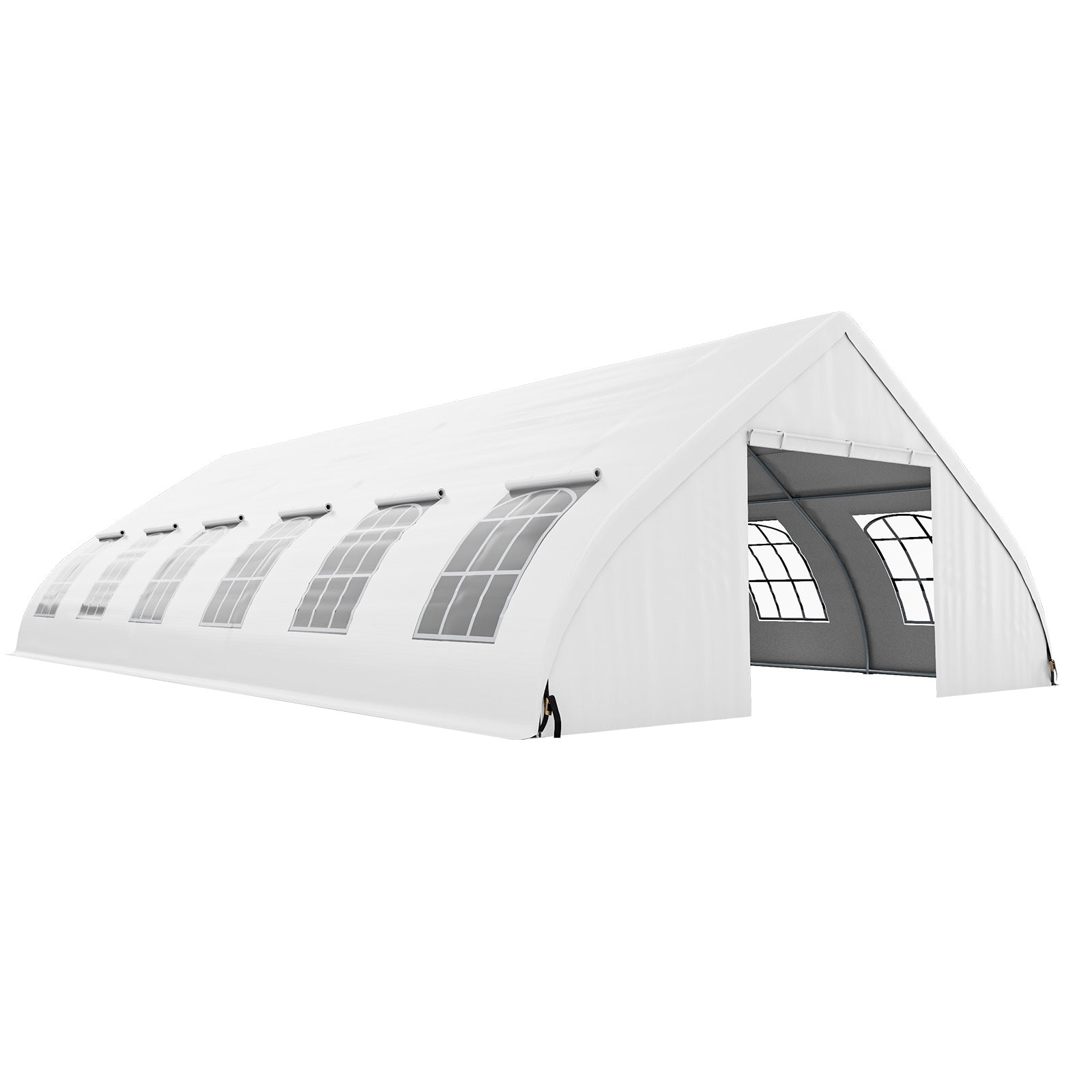 20 x 40 FT Peach Shaped Party Tent Wedding Canopy with Zipper Doors