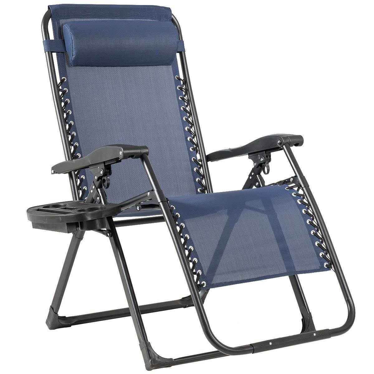 SUGIFT Oversize Lounge Chair with Cup Holder of Heavy Duty for outdoor