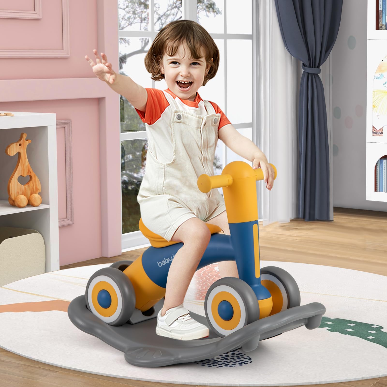 3 in 1 Rocking Horse with Detachable Balance Board and Seat