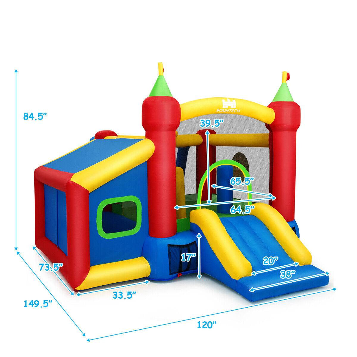 SUGIFT Inflatable Bounce House Kids Slide Jumping Castle without Blower