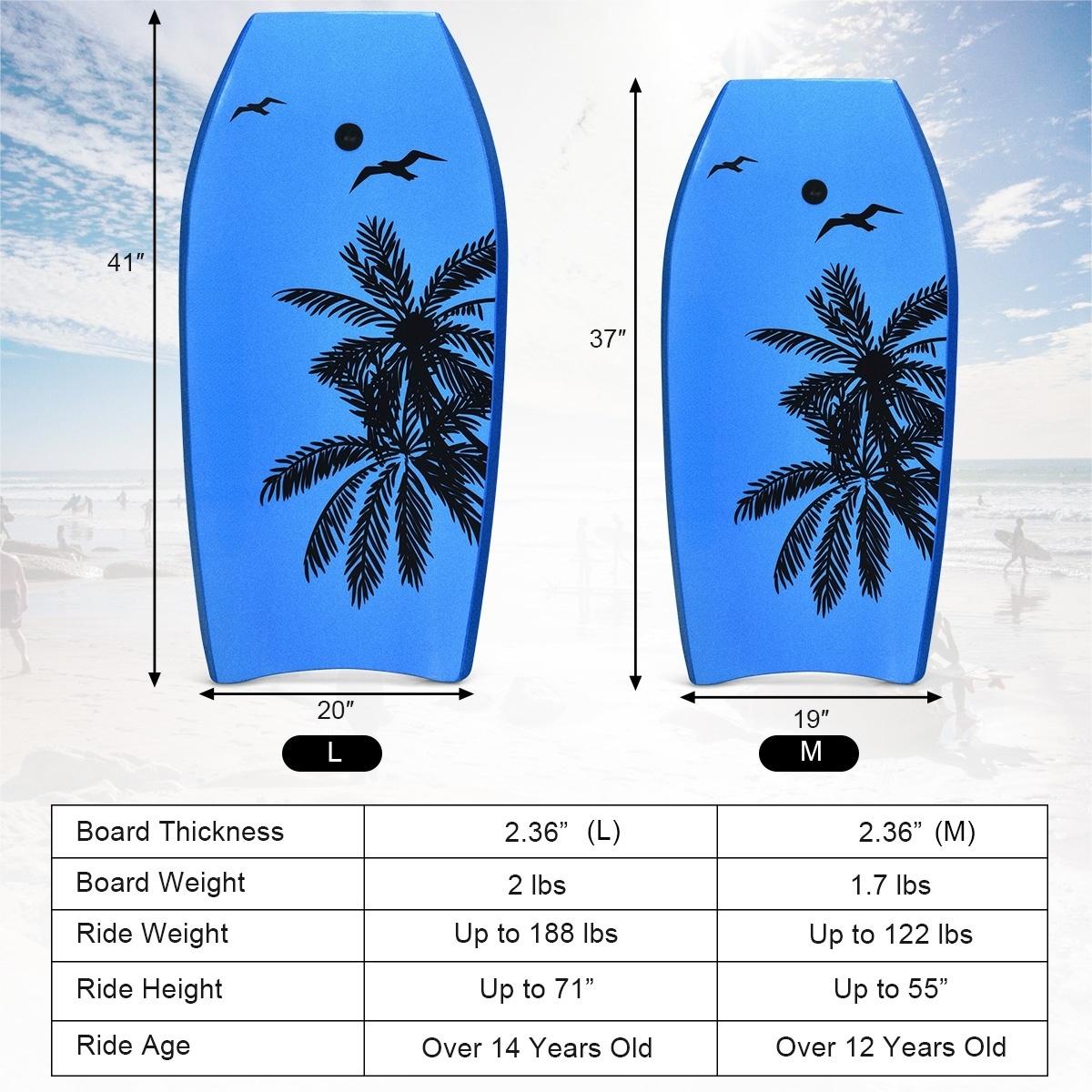 Super Lightweight Bodyboard Surfing with Leash EPS Core Boarding-M