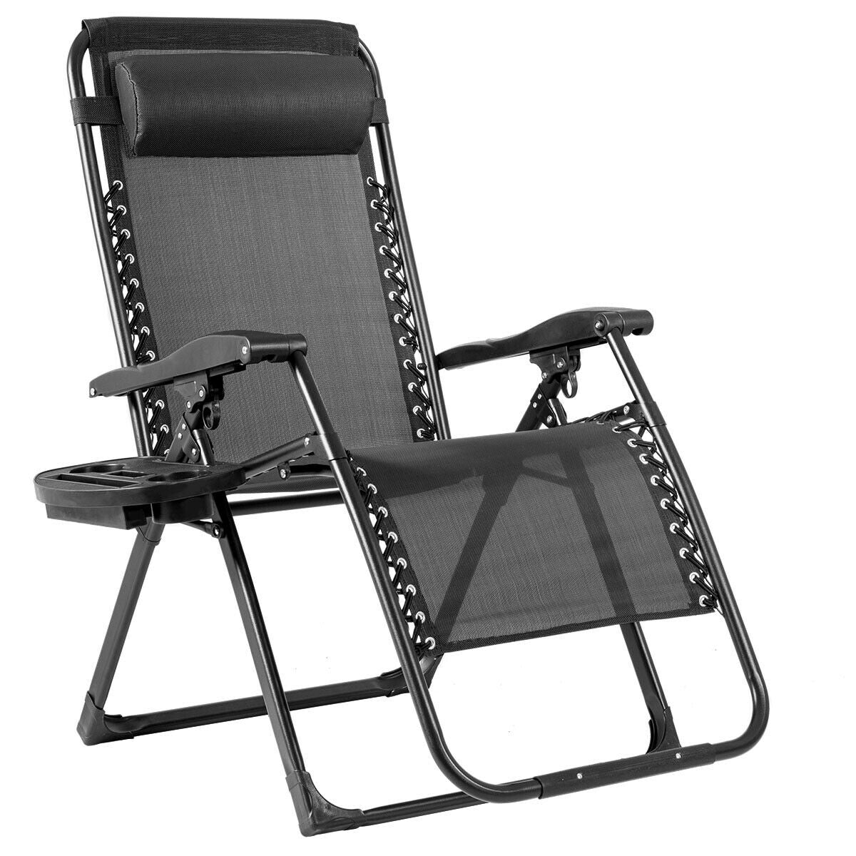 SUGIFT Oversize Lounge Chair with Cup Holder of Heavy Duty for outdoor