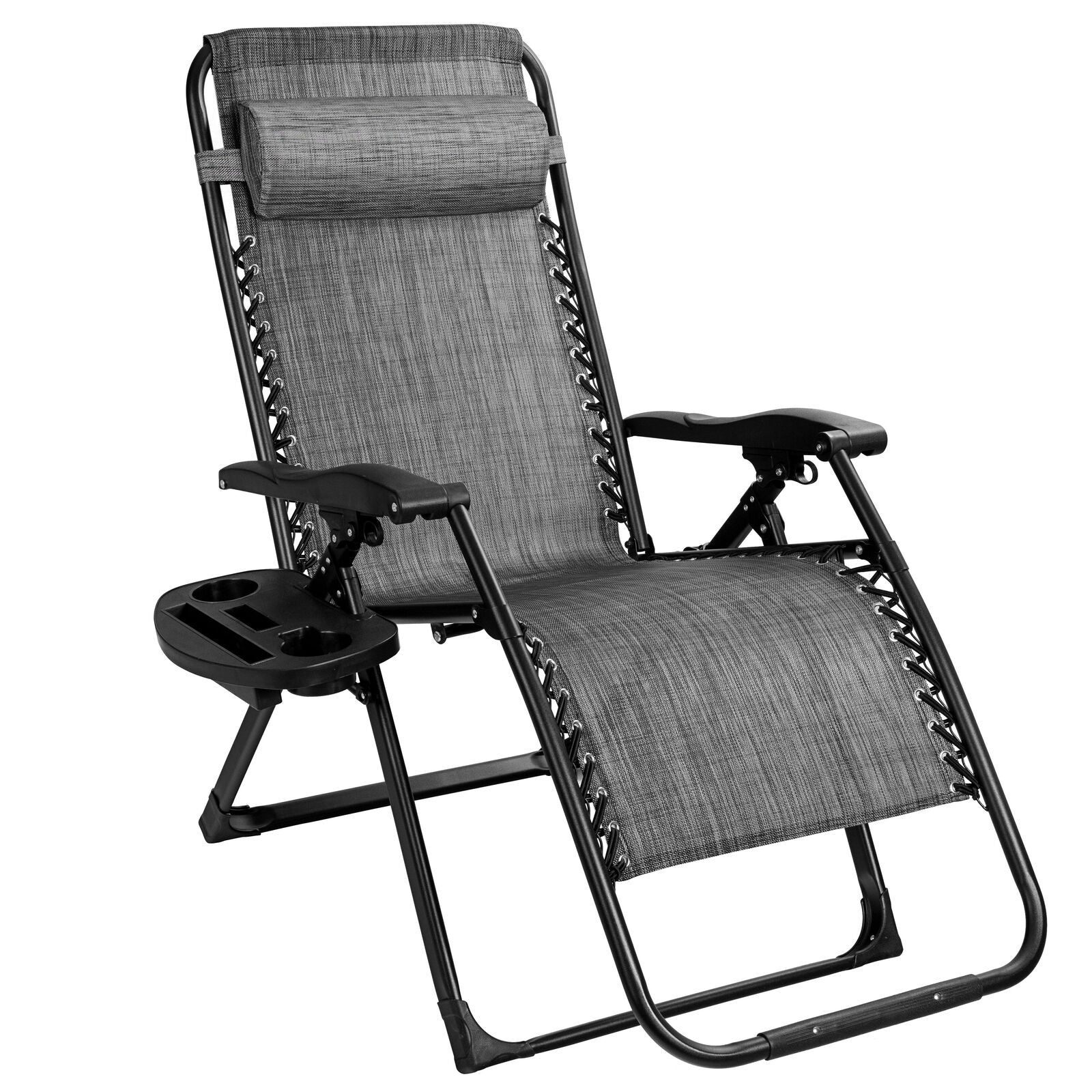 SUGIFT Oversize Lounge Chair with Cup Holder of Heavy Duty for outdoor