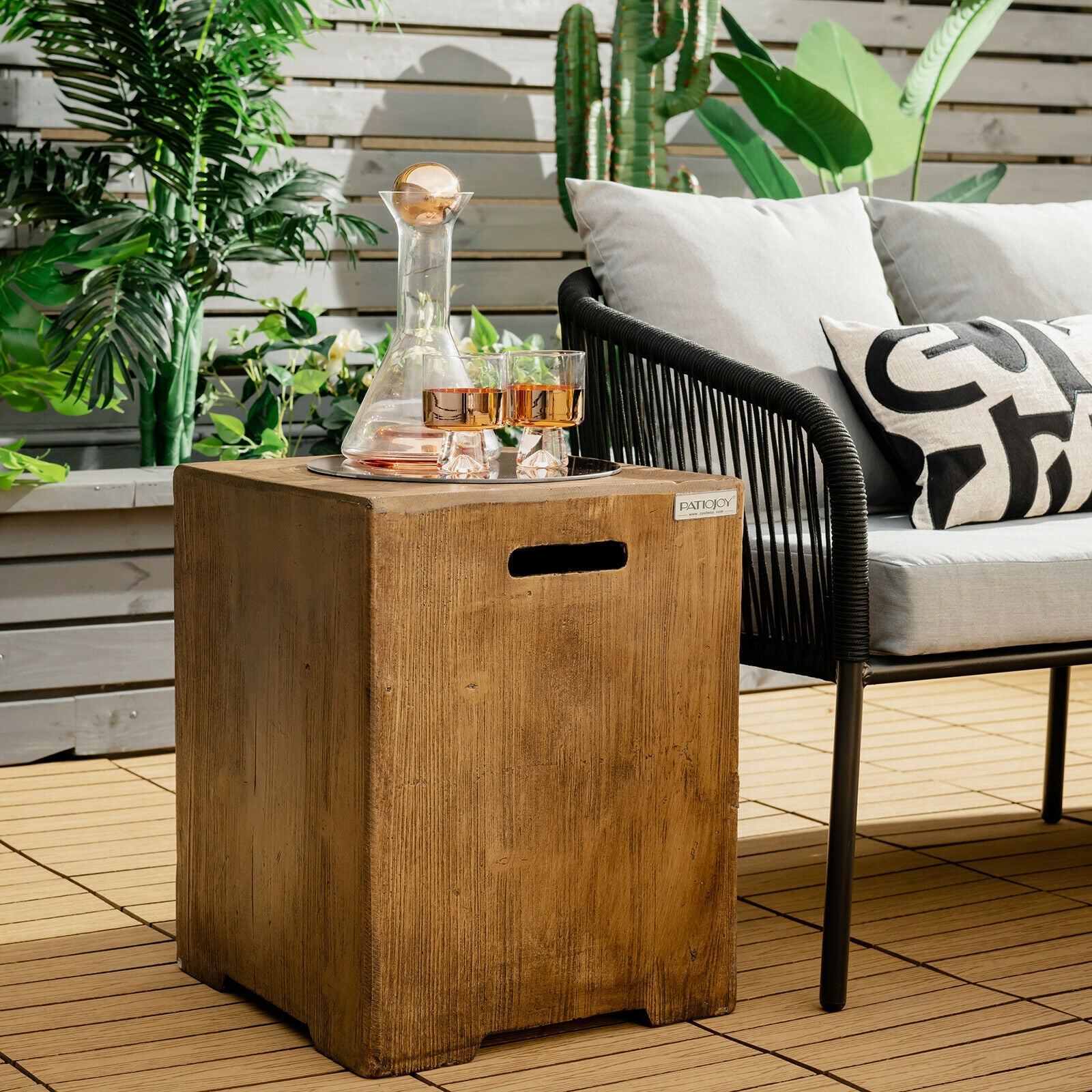 16 Inch Outdoor Hideaway Table Cover for Standard 20 LBS Propane Tank