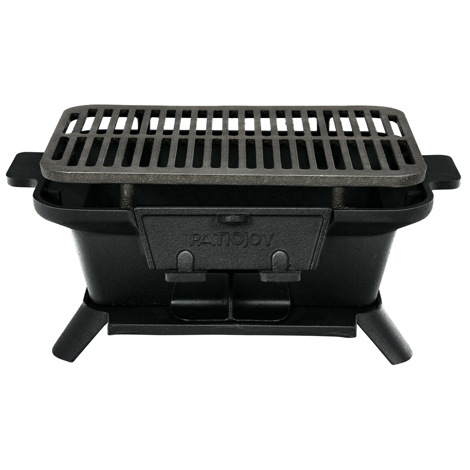 100% Cast Iron Hibachi Grill with Grill Grate Lifter