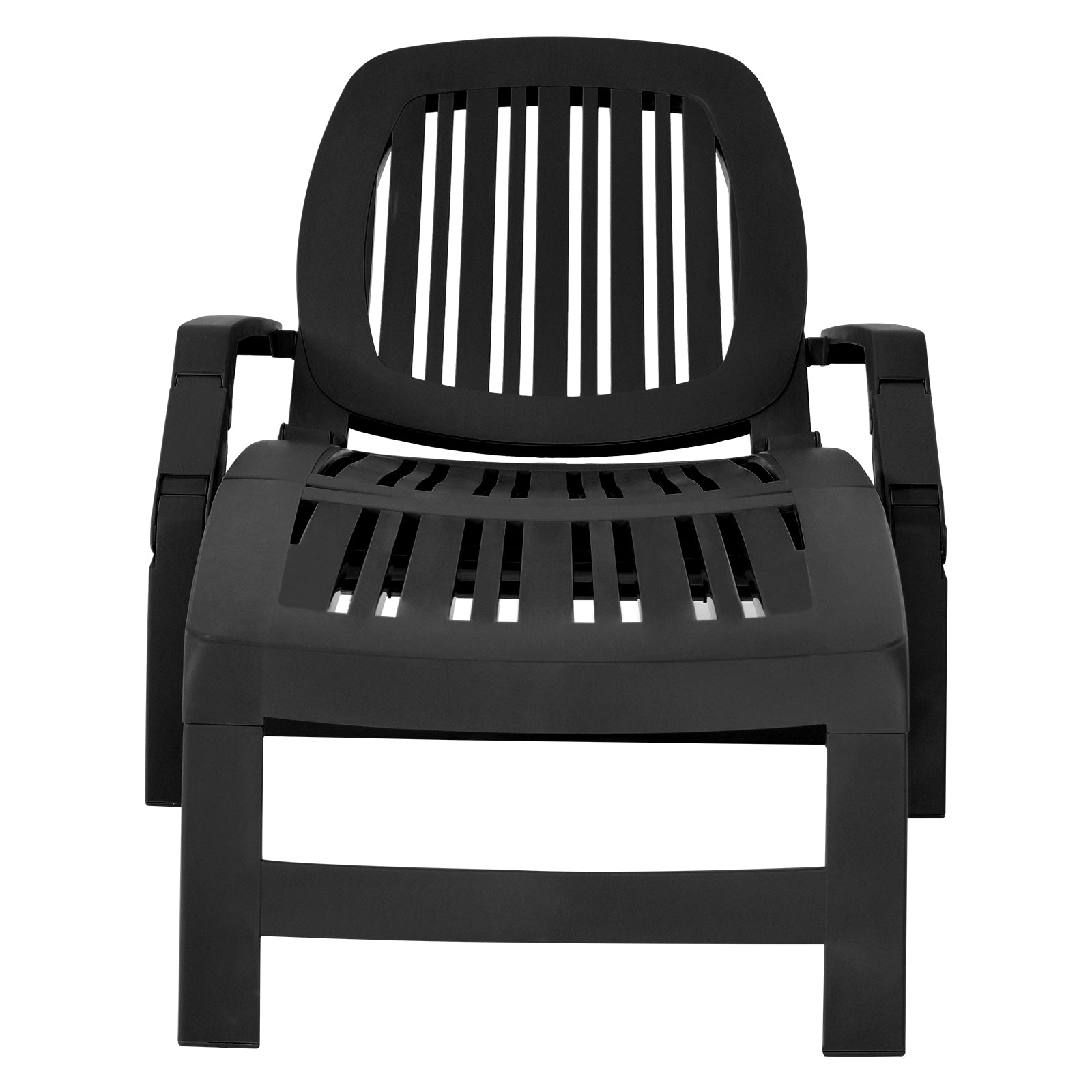 SUGIFT Adjustable Patio Sun Lounger with Weather Resistant Wheels