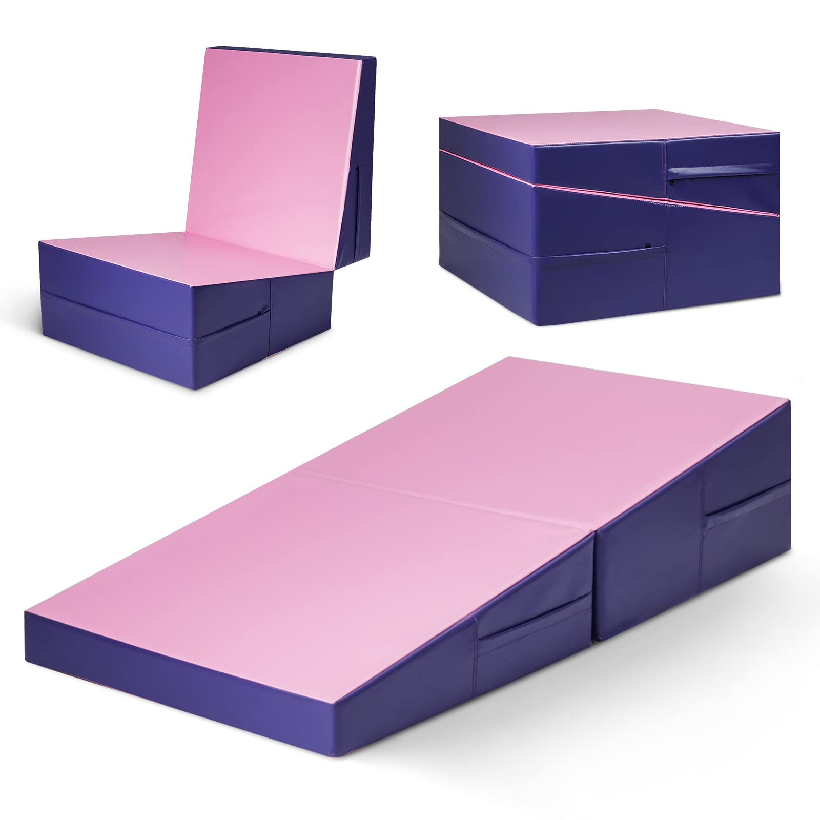 Tumbling Incline Gymnastics Exercise Folding Wedge Ramp Mat