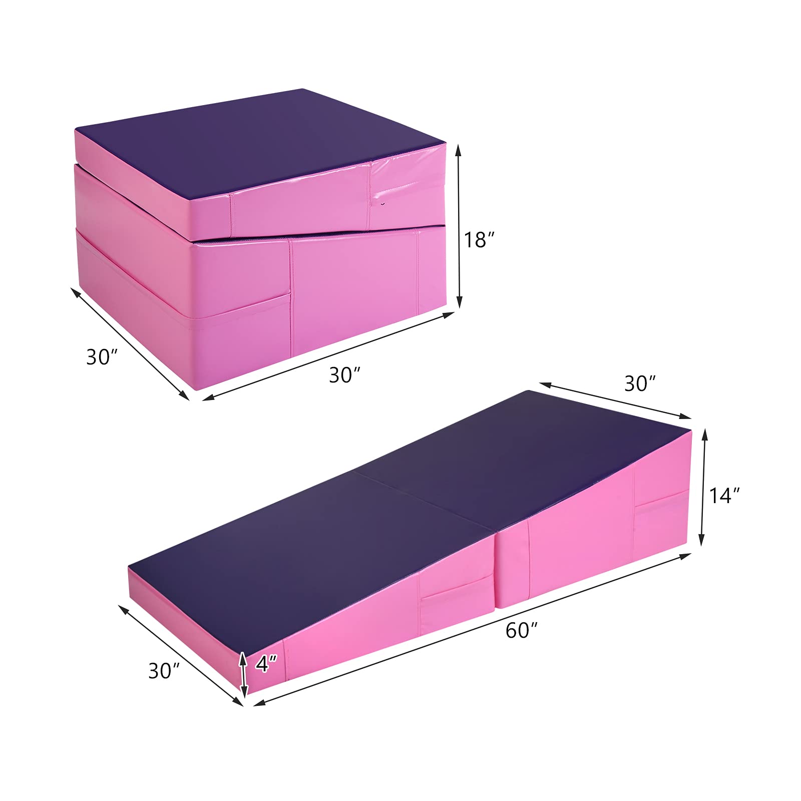 Tumbling Incline Gymnastics Exercise Folding Wedge Ramp Mat