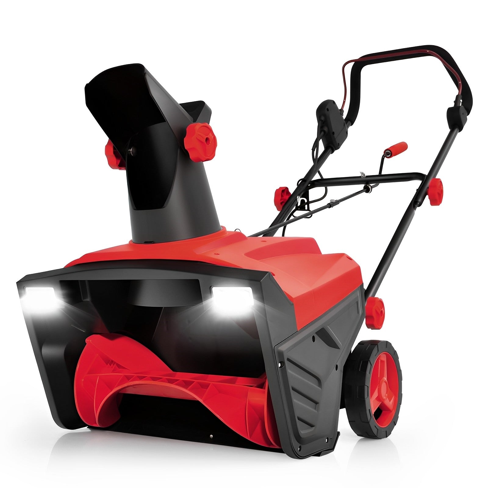 20 Inch 120V 15Amp Electric Snow Thrower with 180¡ã Rotatable Chute-Red