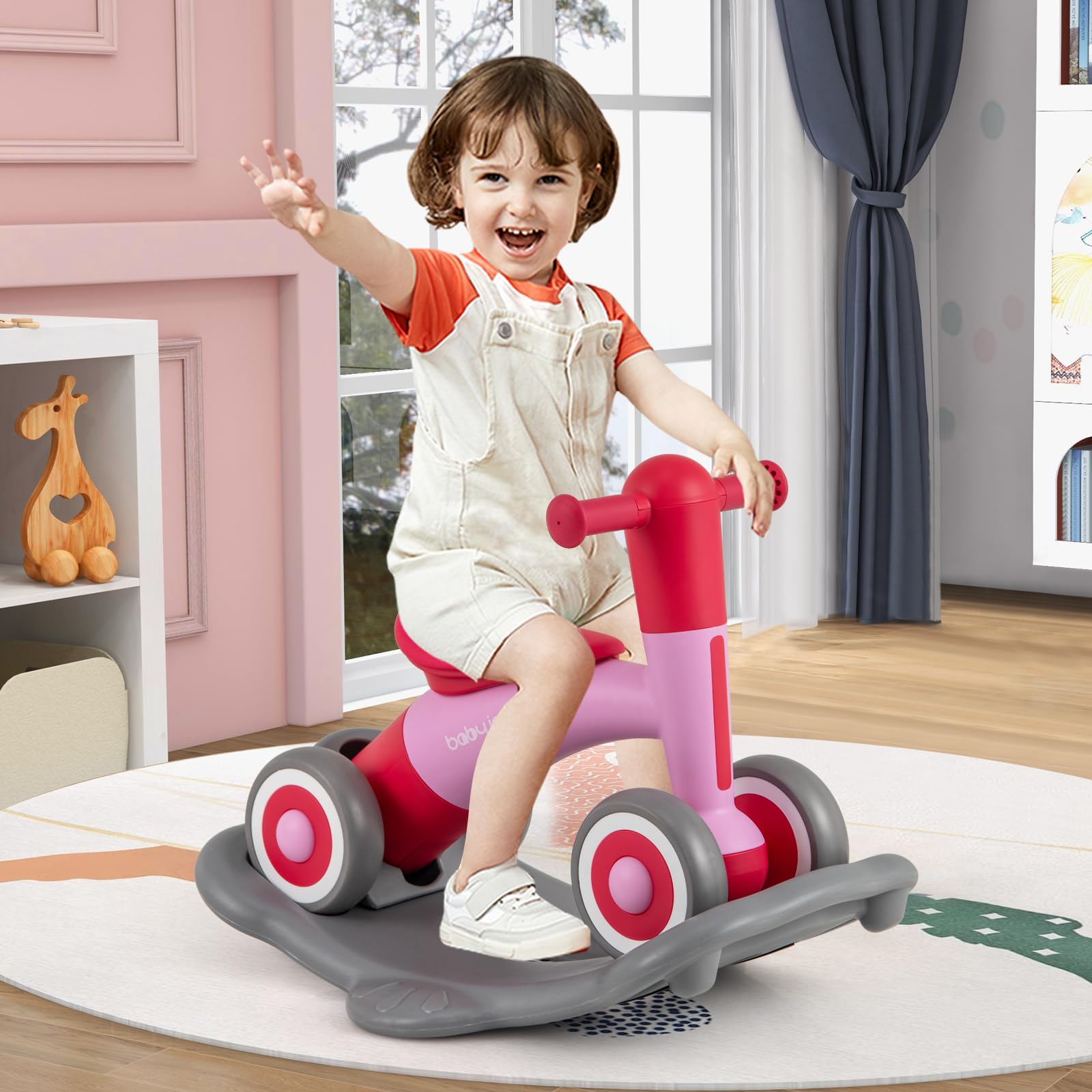 3 in 1 Rocking Horse with Detachable Balance Board and Seat