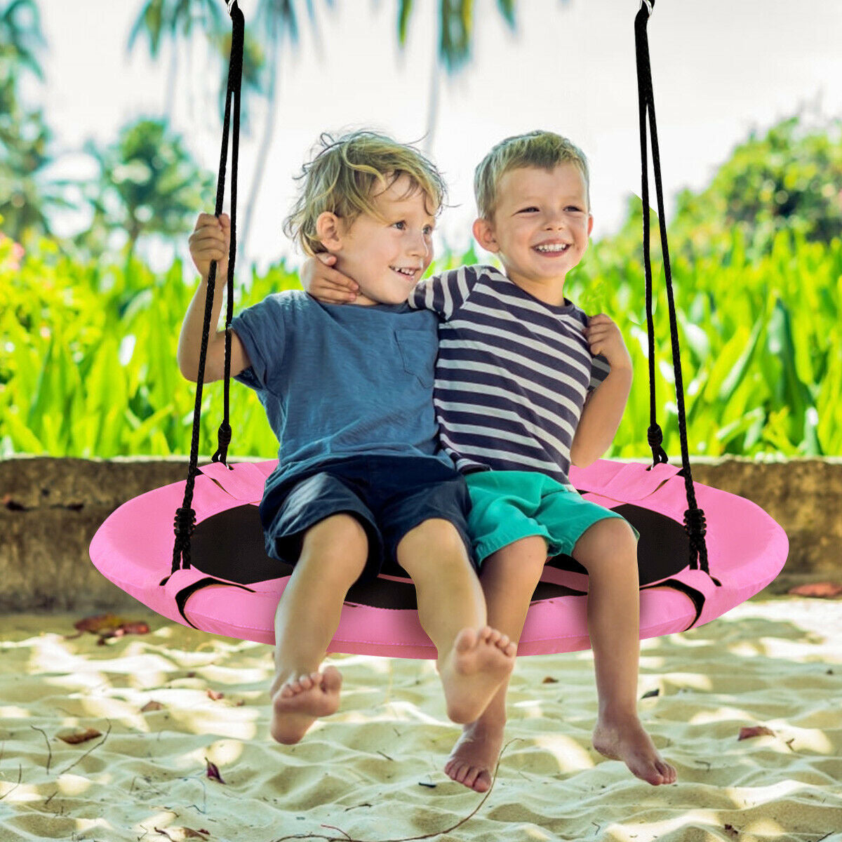 SUGIFT 40 Inch Flying Saucer Tree Swing Indoor Outdoor Play Set