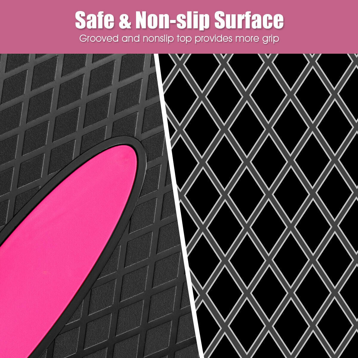 26 Inch Height Adjustable Aerobic Exercise Step Deck with Non-Slip Surface-Black