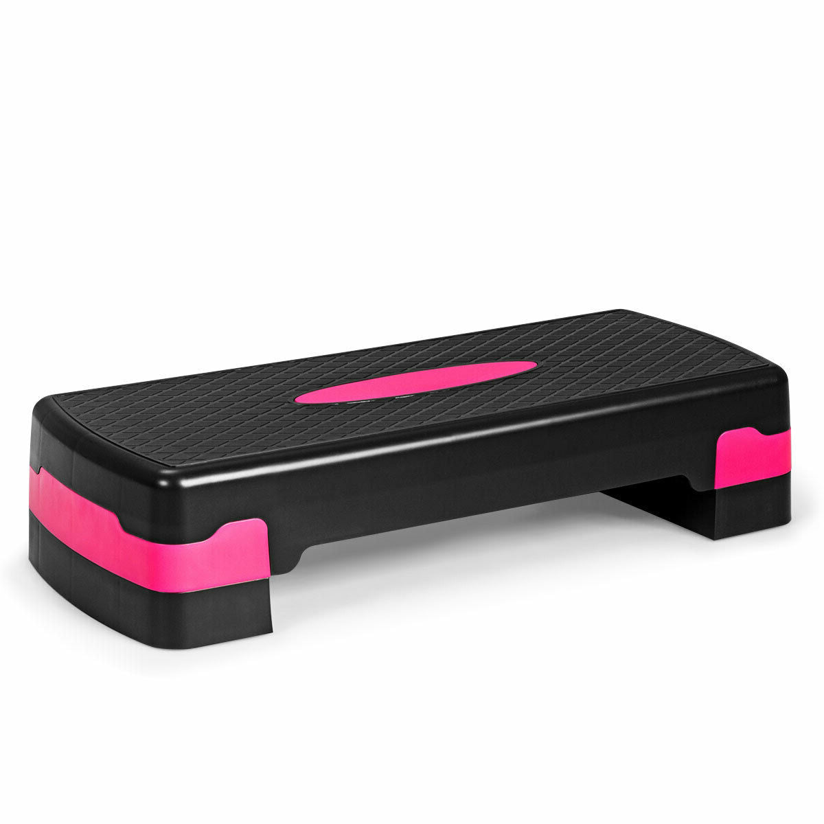 26 Inch Height Adjustable Aerobic Exercise Step Deck with Non-Slip Surface-Black