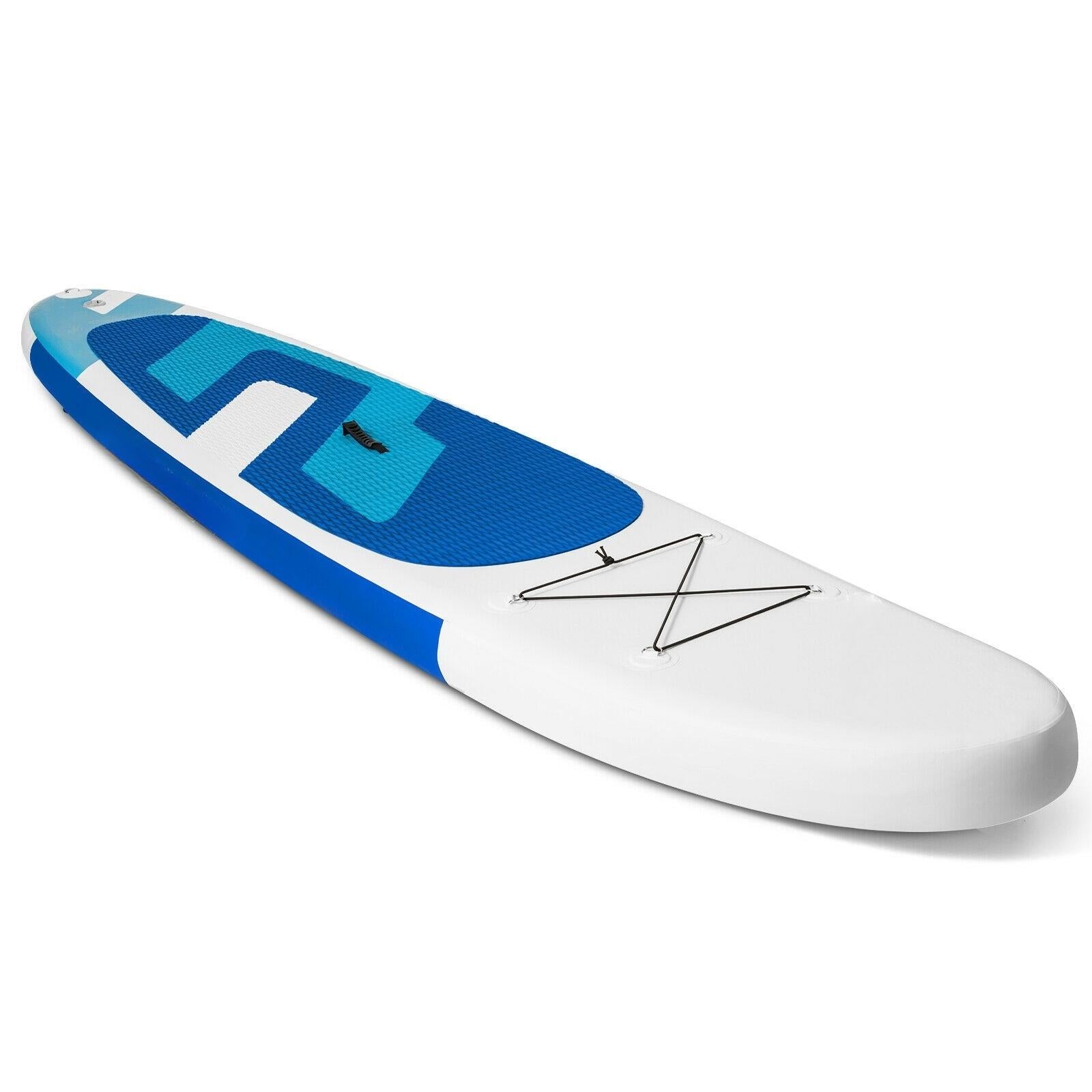 11 Feet Inflatable Stand Up Paddle Board with Aluminum Paddle-Blue