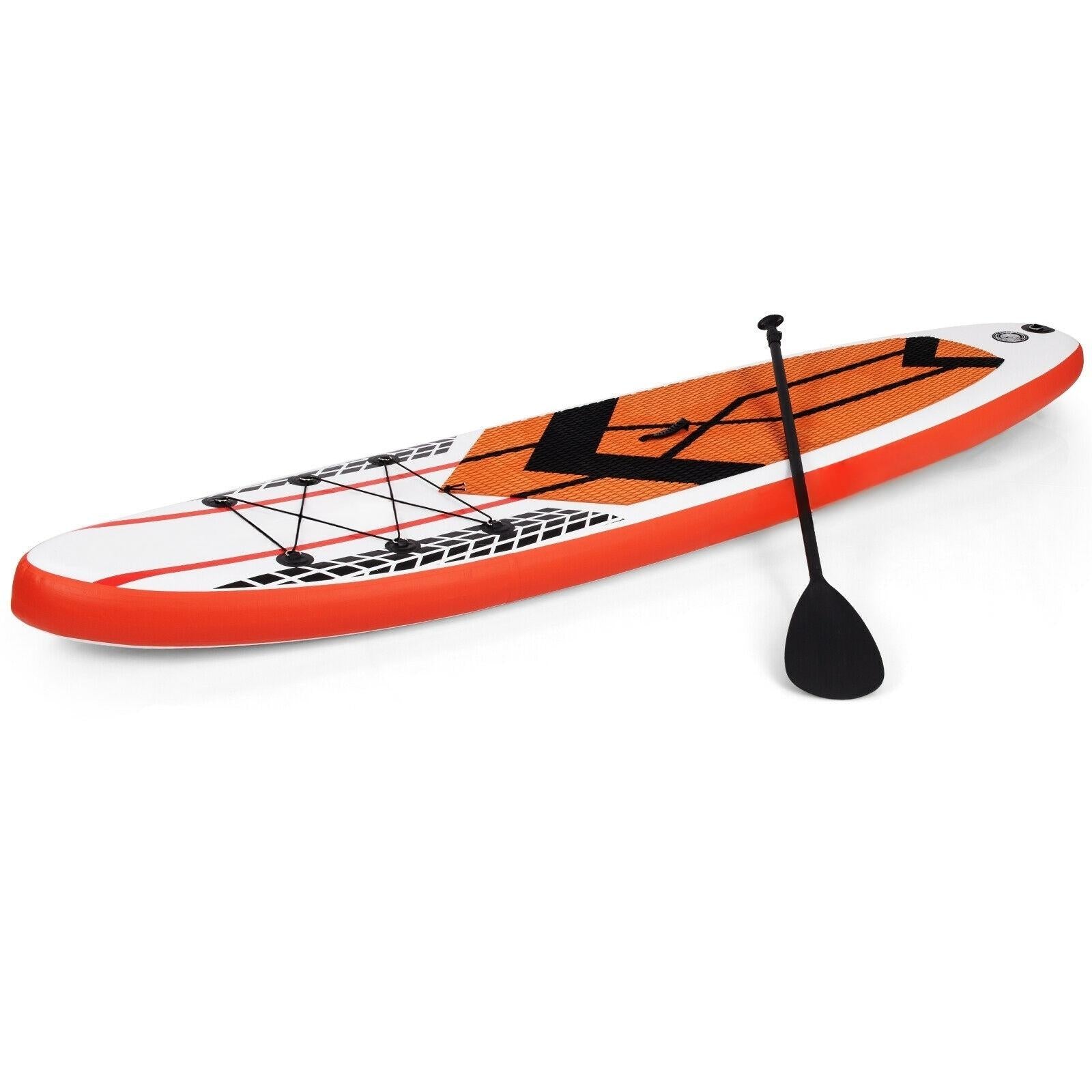 10.5 Feet Inflatable Stand Up Paddle Board with Carrying Bag and Aluminum Paddle-M