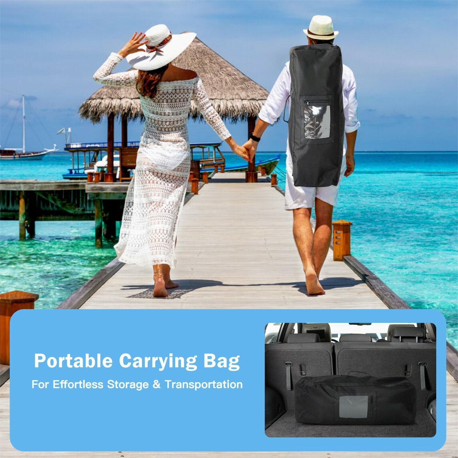 10.5 Feet Inflatable Stand Up Paddle Board with Carrying Bag and Aluminum Paddle-M