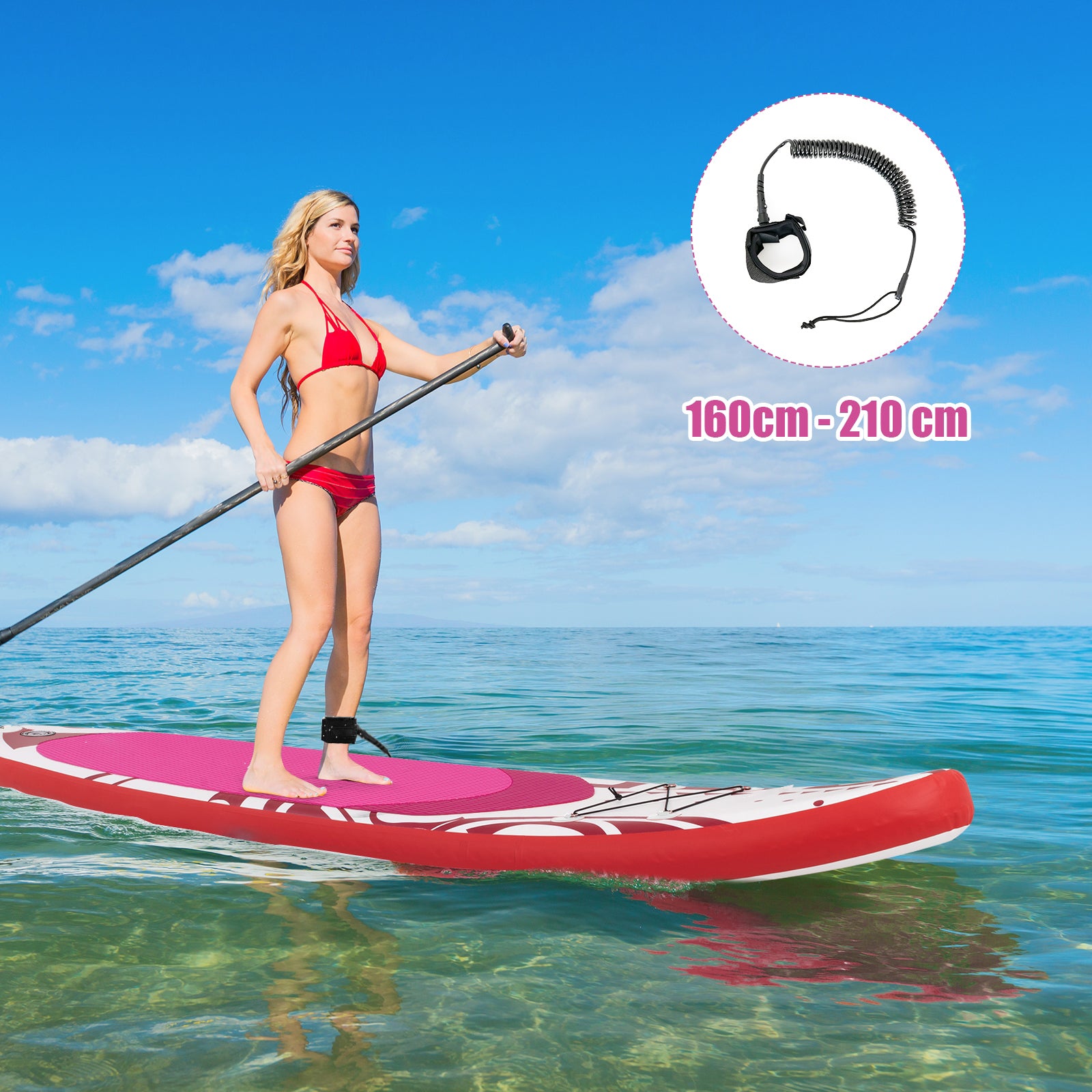 10.6 Feet Inflatable Adjustable Paddle Board with Carry Bag