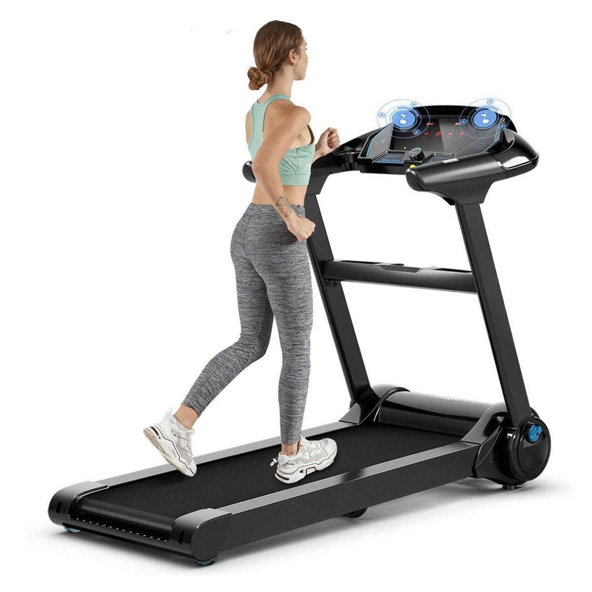 2.25HP Folding Treadmill with Bluetooth Speaker-Black