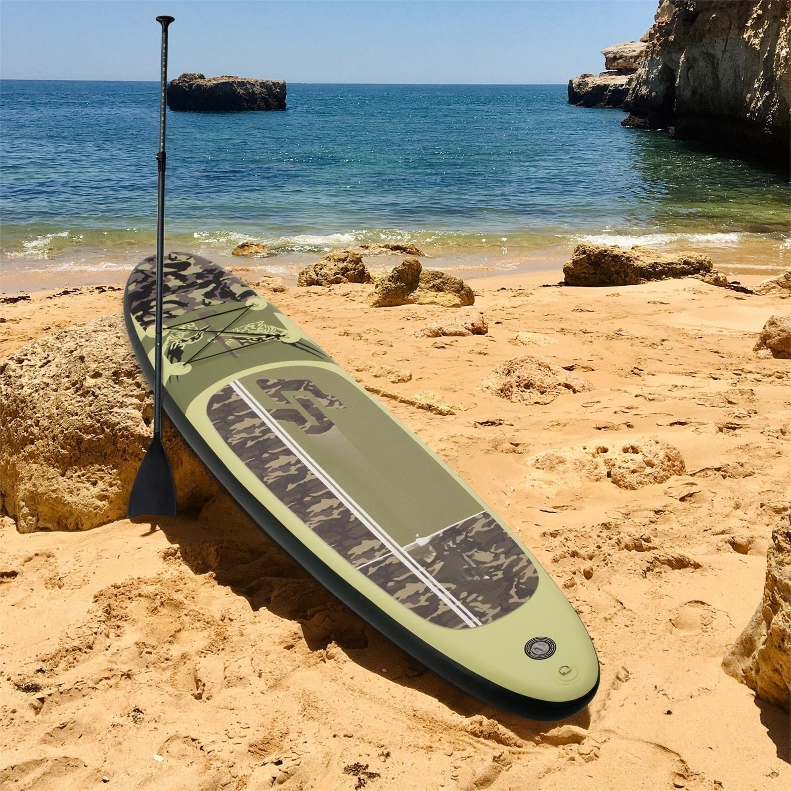 11 Feet Inflatable Standing Board Surfboard with Bag and Paddle