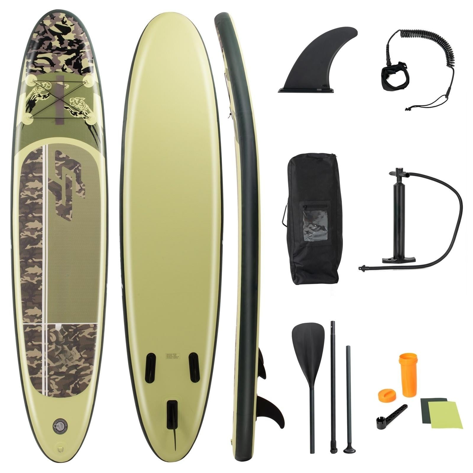 11 Feet Inflatable Standing Board Surfboard with Bag and Paddle