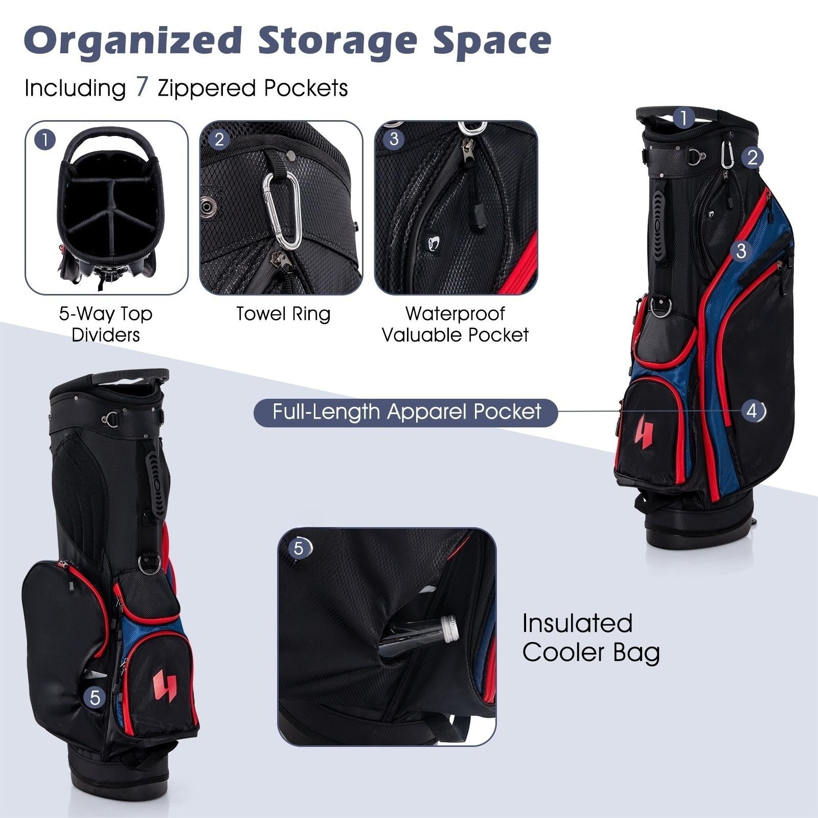 11 Pieces Complete Golf Club Package Set-Blue