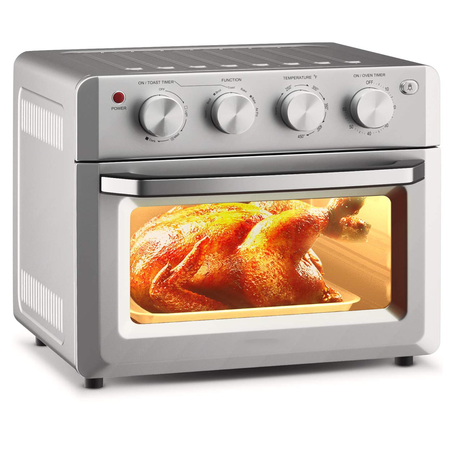 19 Qt Dehydrate Convection Air Fryer Toaster Oven with 5 Accessories