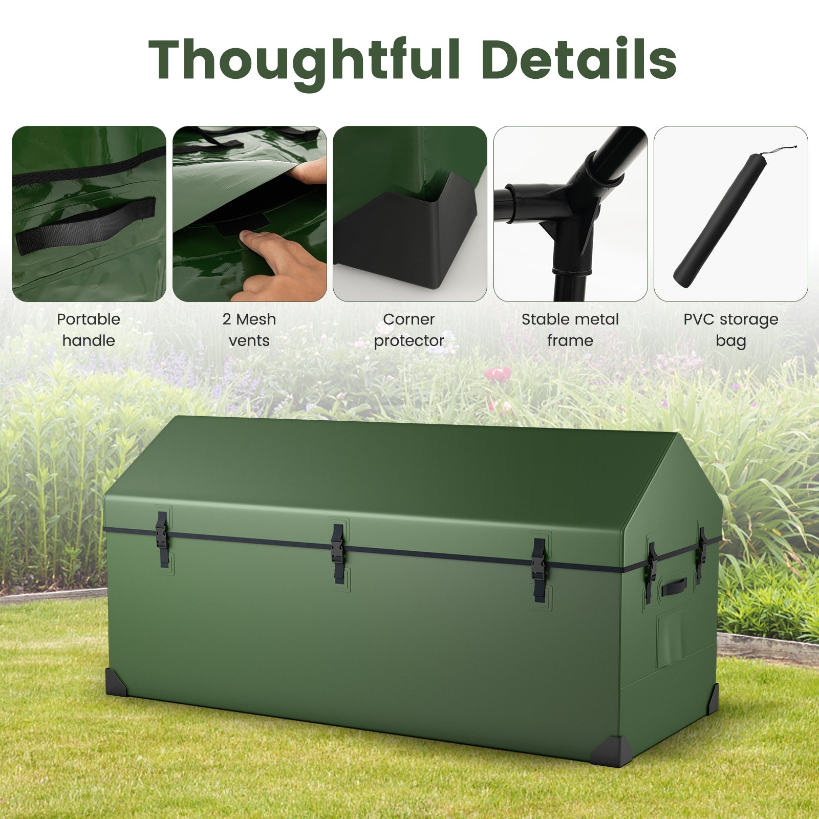 Waterproof Outdoor Storage Box with Ventilated Window? Adjustable Snap