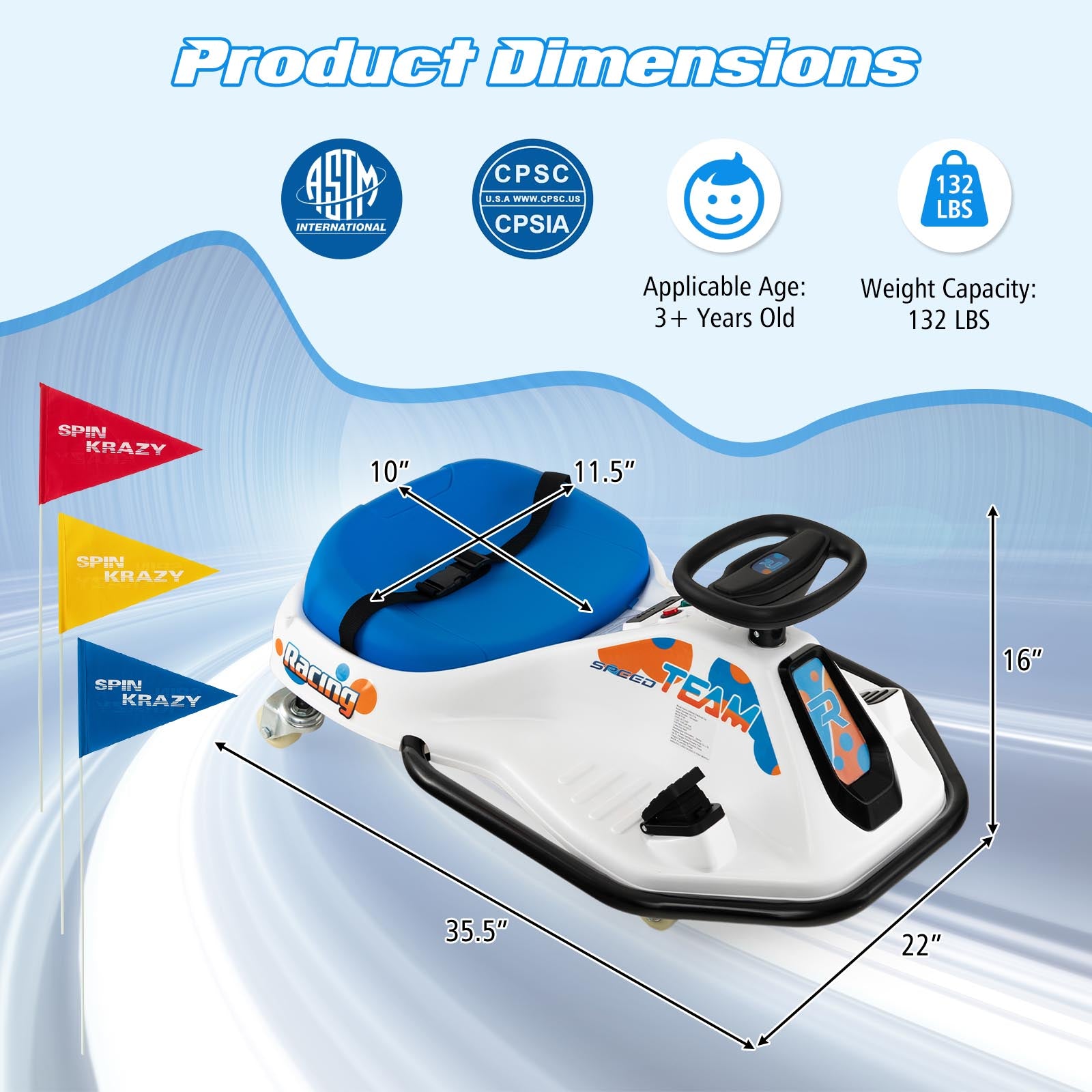 24V Electric Drifting Go Kart for Kids