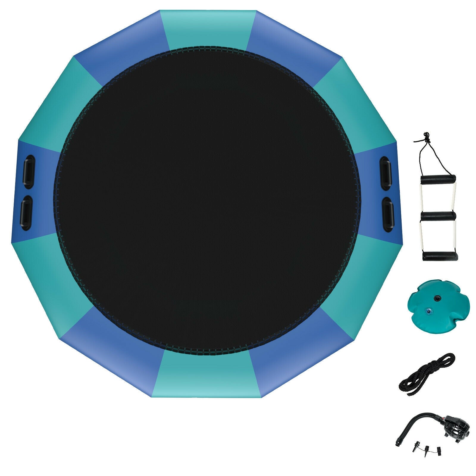 15 Feet Inflatable Splash Padded Water Bouncer Trampoline