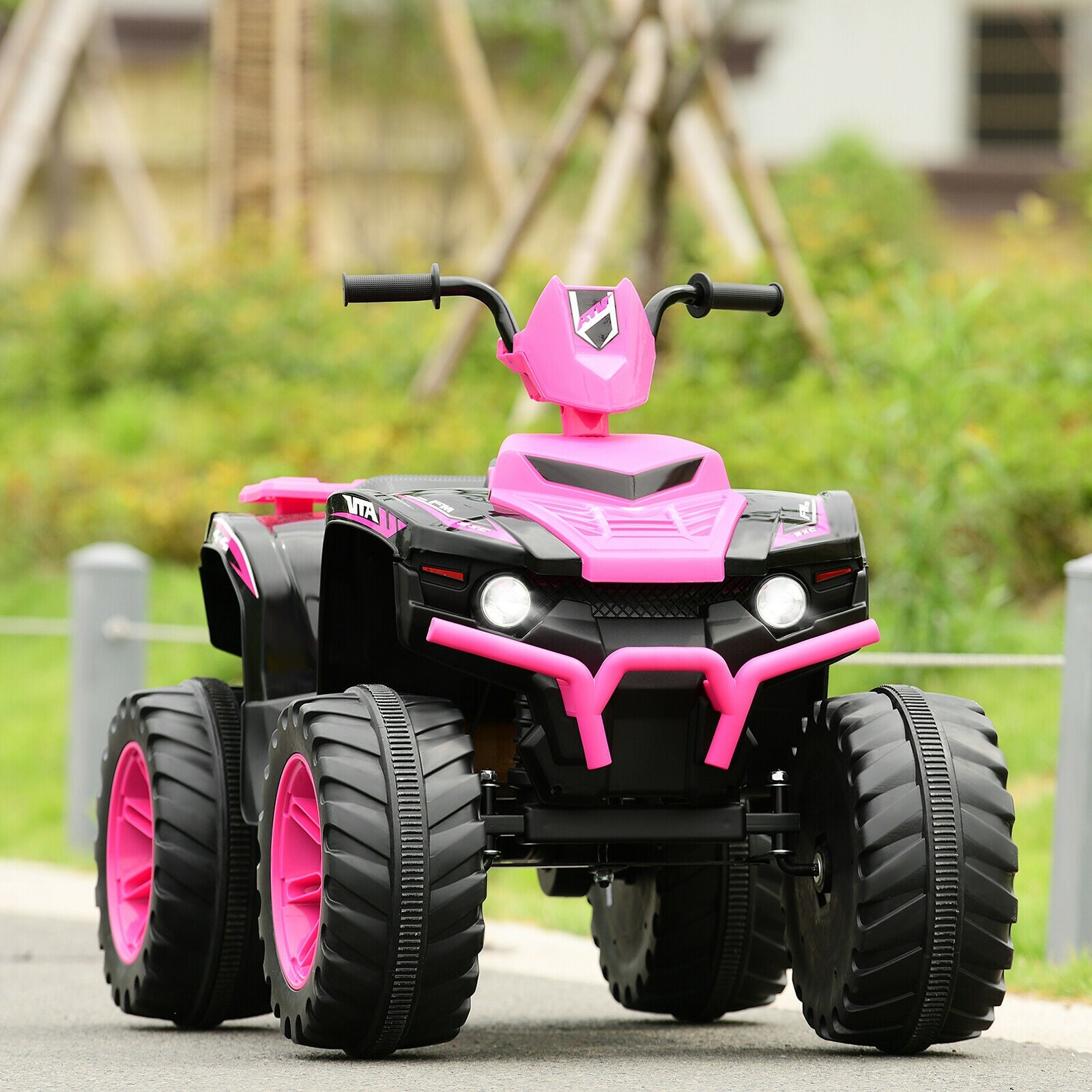 12V Kids Ride on ATV with LED Lights and Treaded Tires and LED lights